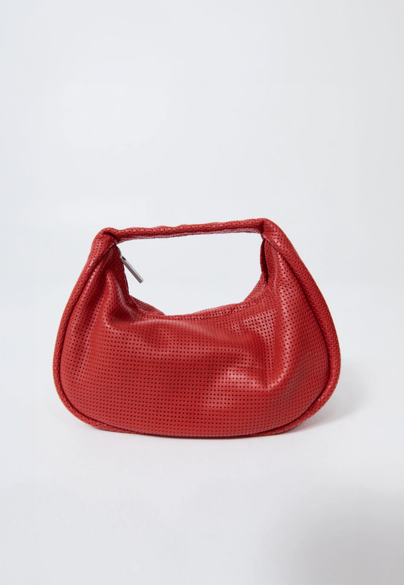 Perforated Mini Bon Bon Bag - Rosso
