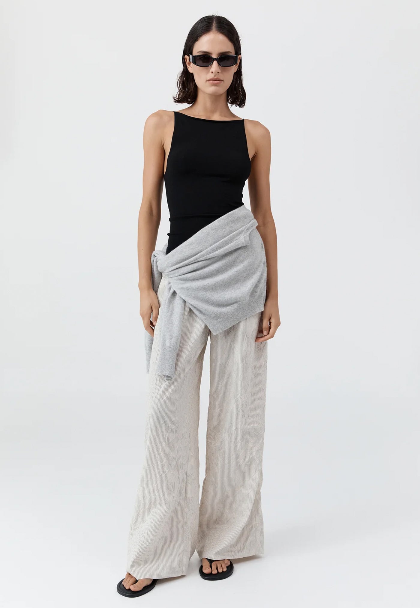 Square Neck Top - Black