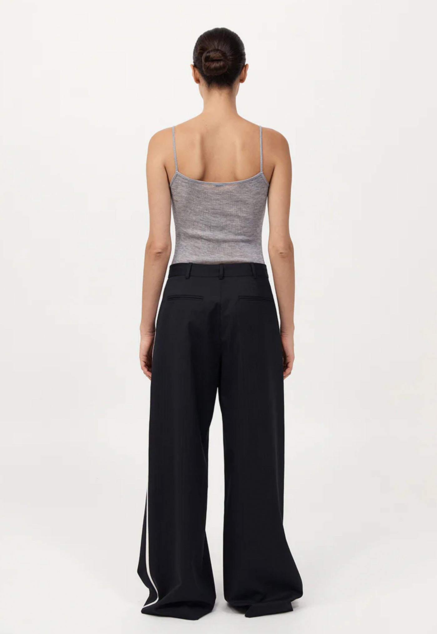 Side Stripe Homme Pant - Black Pinstripe