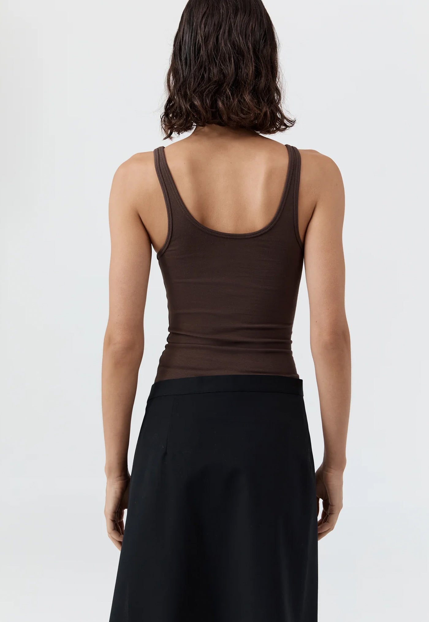 Soft Jersey Slim Scoop Tank - Liqueur