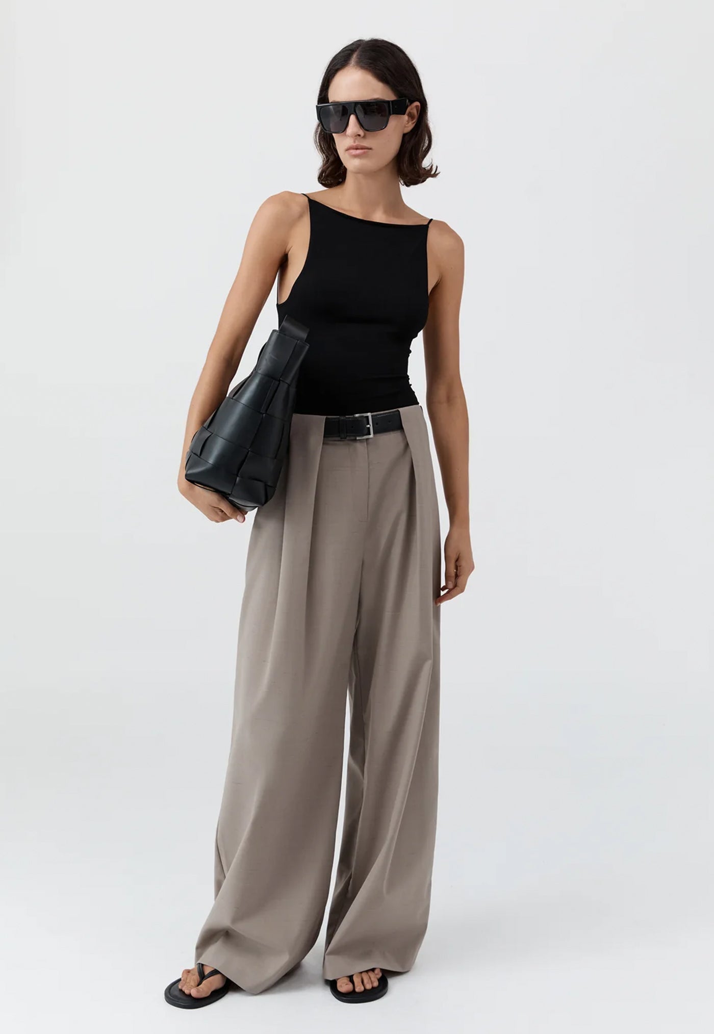 Square Neck Top - Black