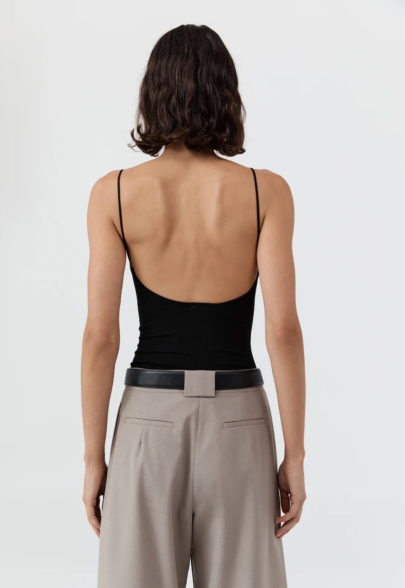 Square Neck Top - Black