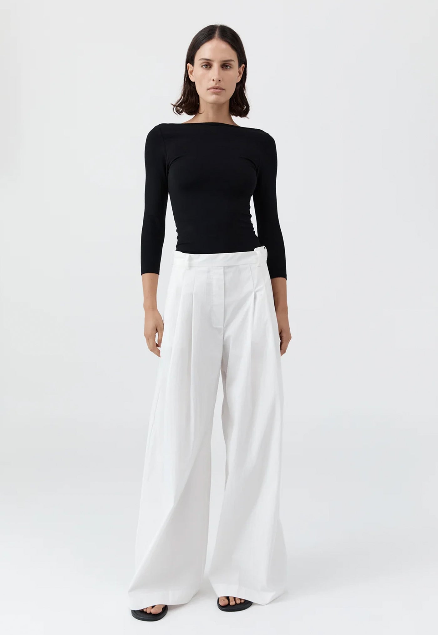 Soft Jersey Ballerina Top - Jet Black