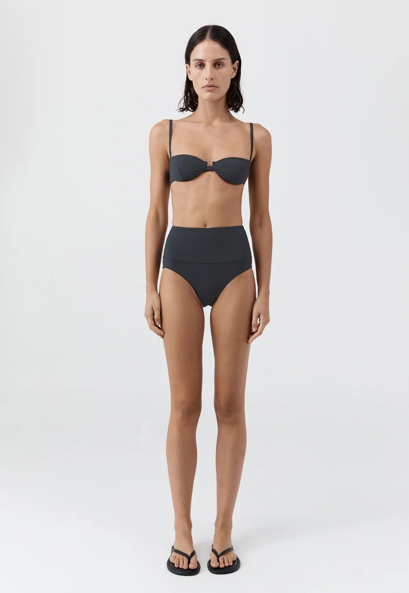 High Waisted Briefs - Graphite