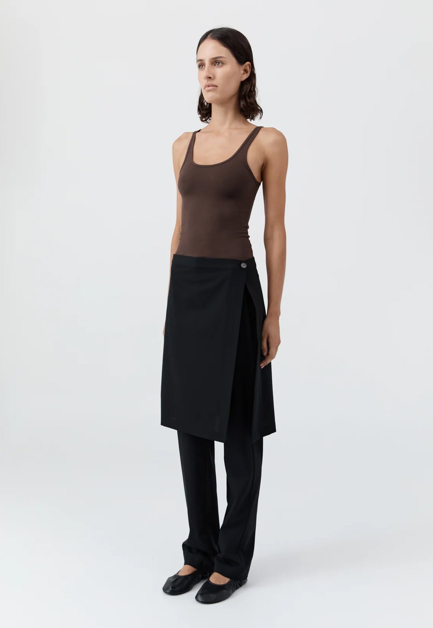 Soft Jersey Slim Scoop Tank - Liqueur