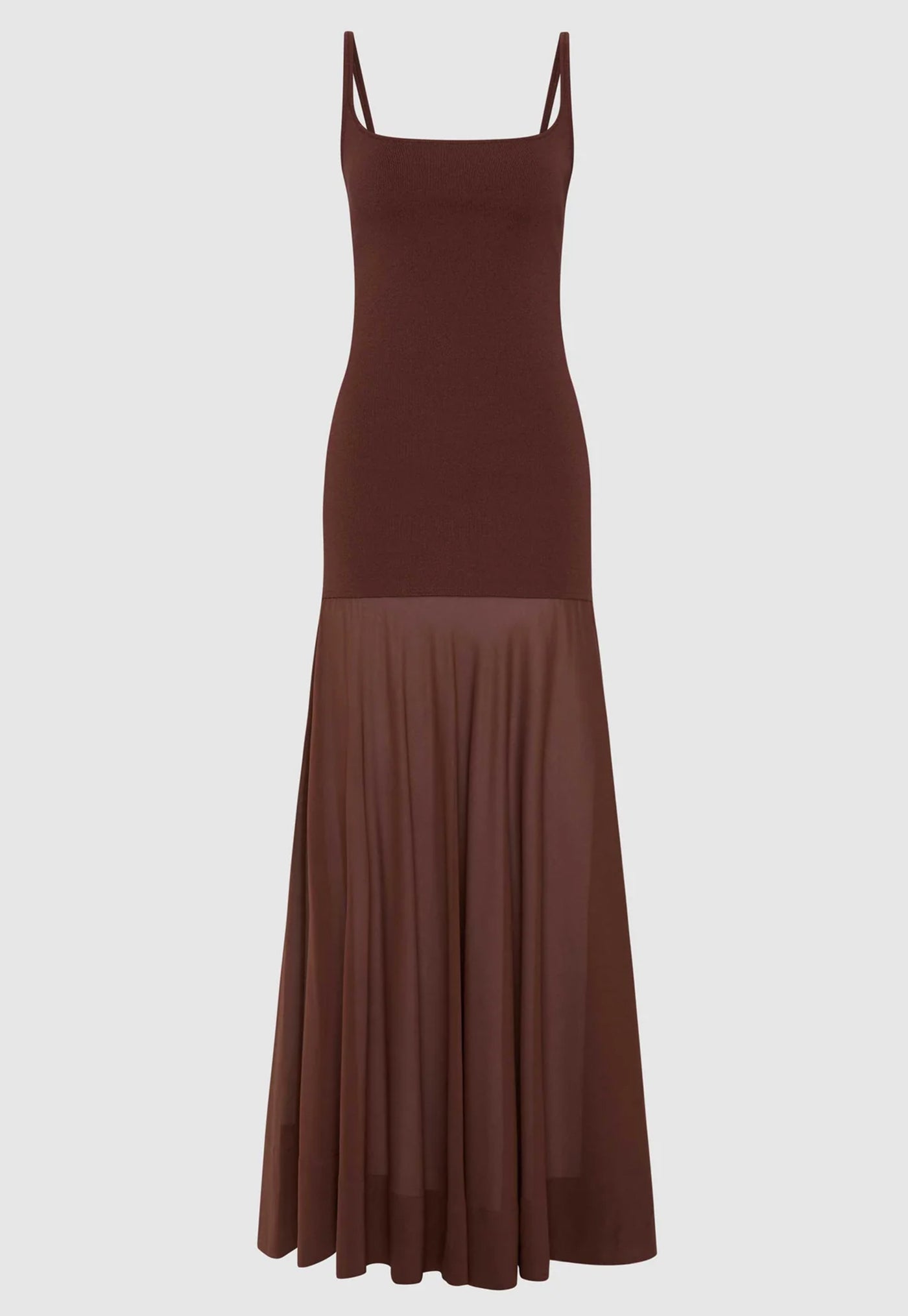 Sheer Silk Circle Hem Dress - Liqueur