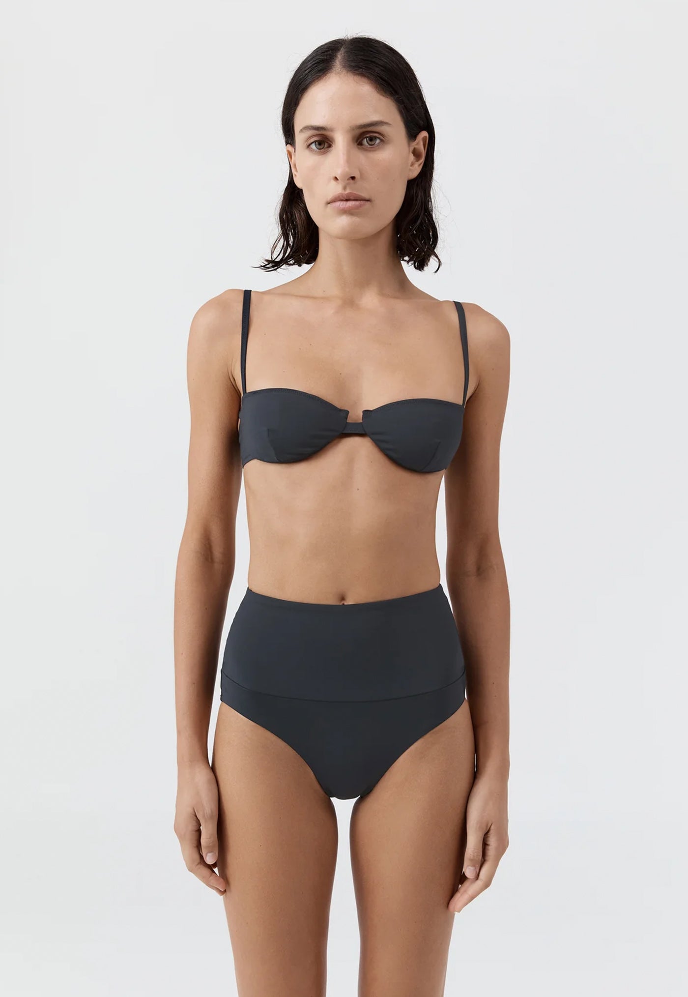 High Waisted Briefs - Graphite