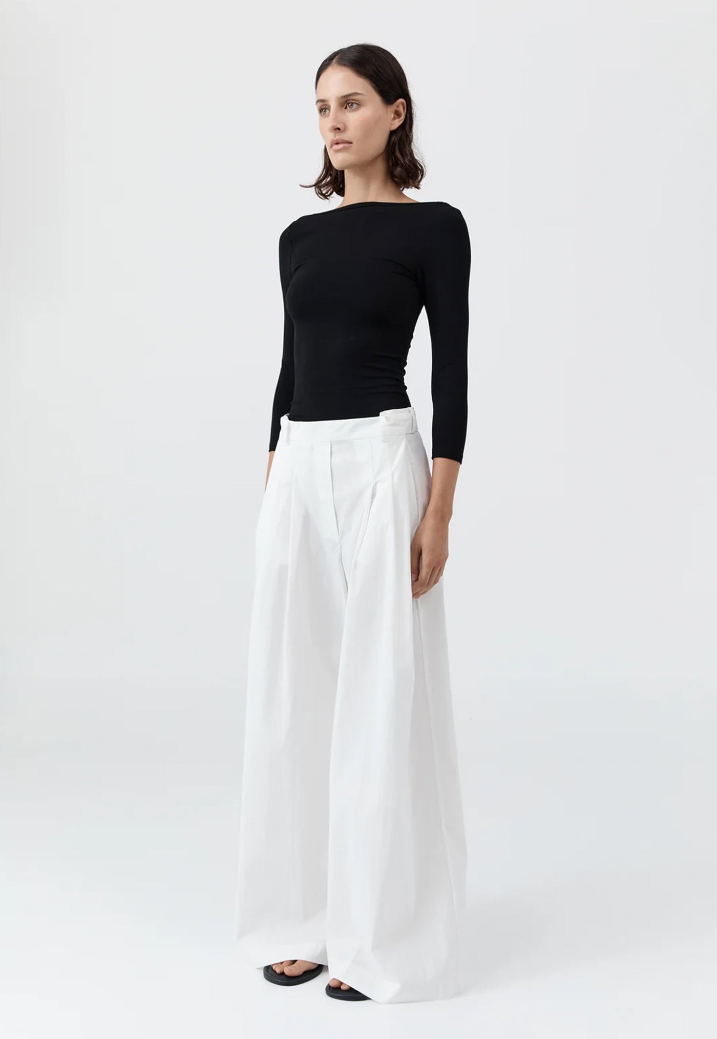 Soft Jersey Ballerina Top - Jet Black