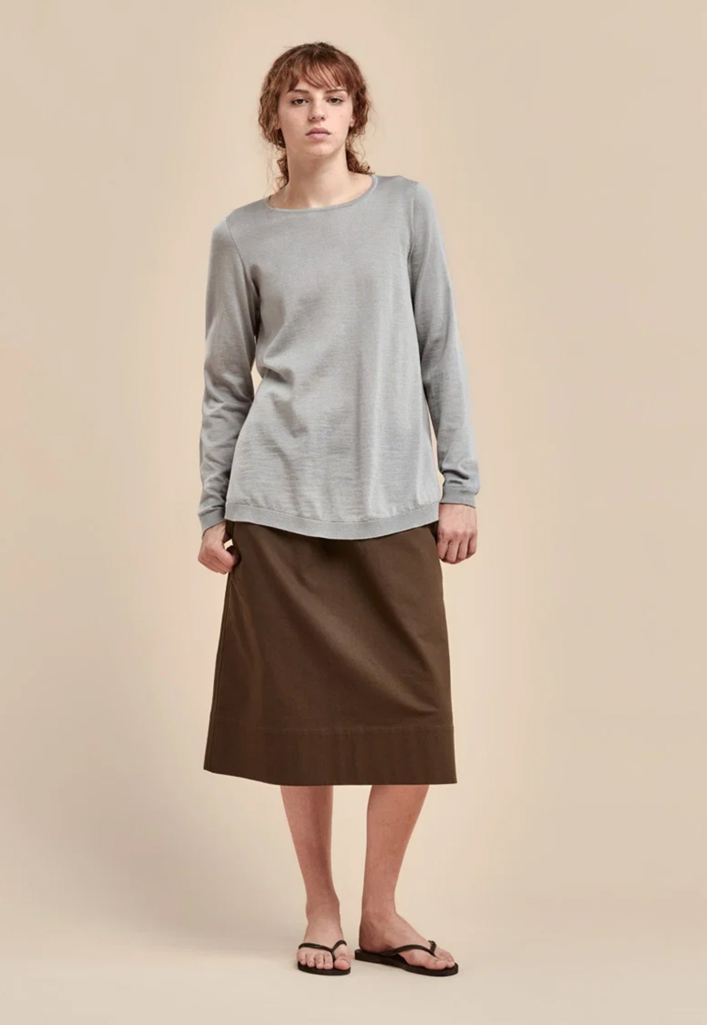 Merino Swing Sweater - Tin