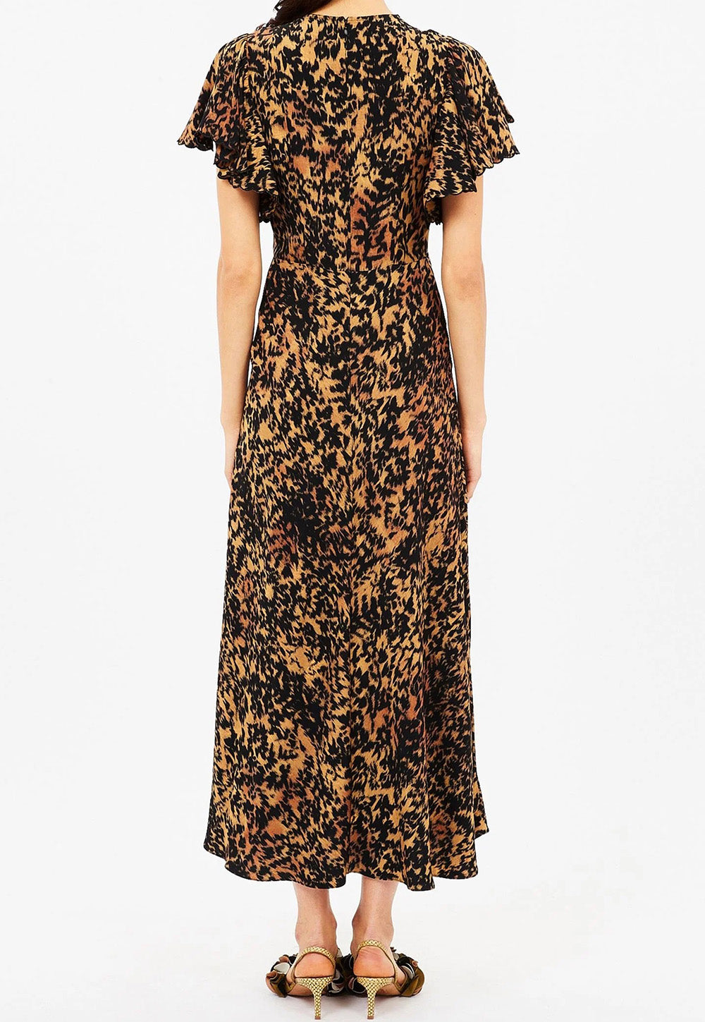 Blithe Flutter Sleeve Midi Dress - Savannah