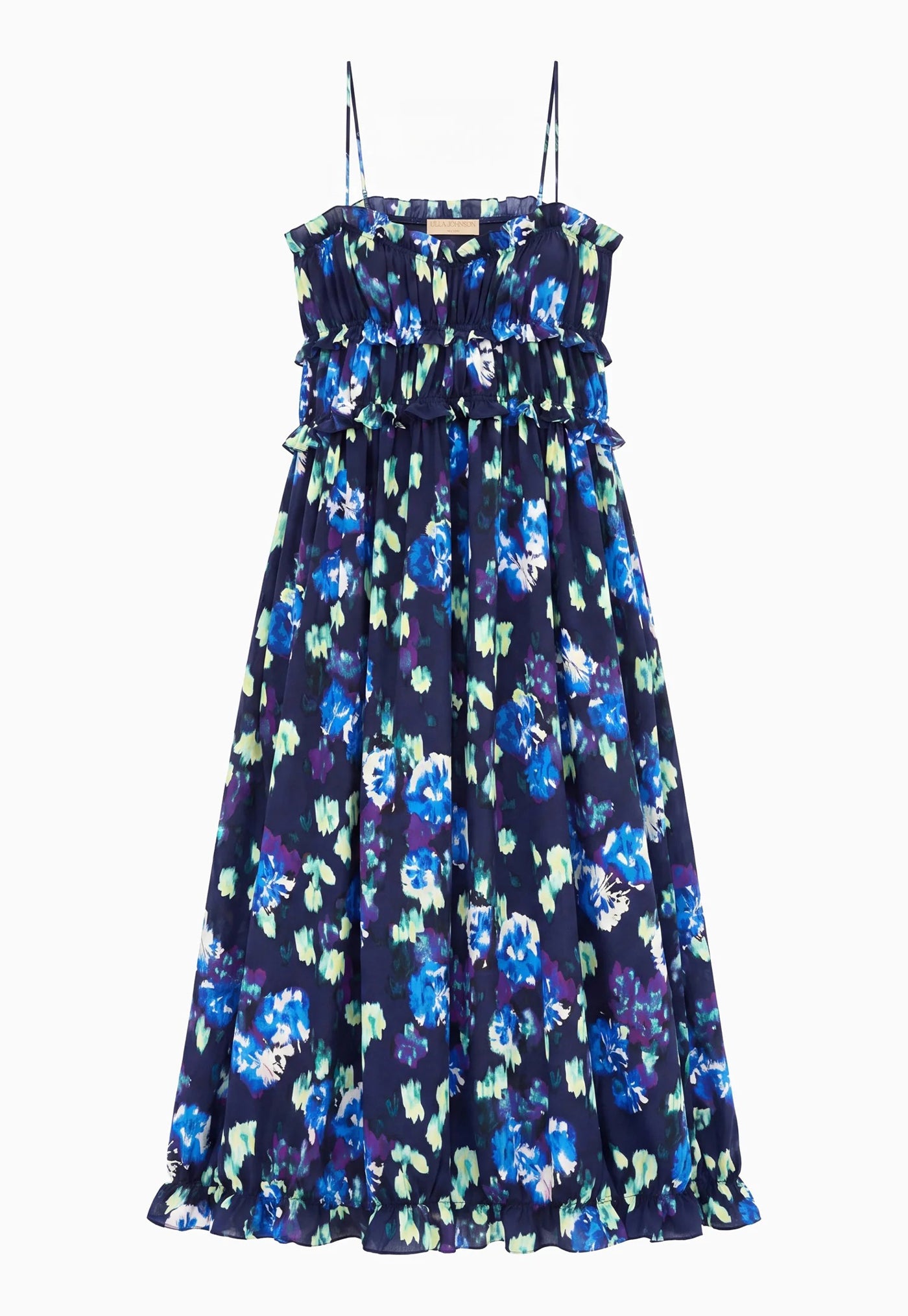 Clove Cami Silk Dress - Evening Bloom