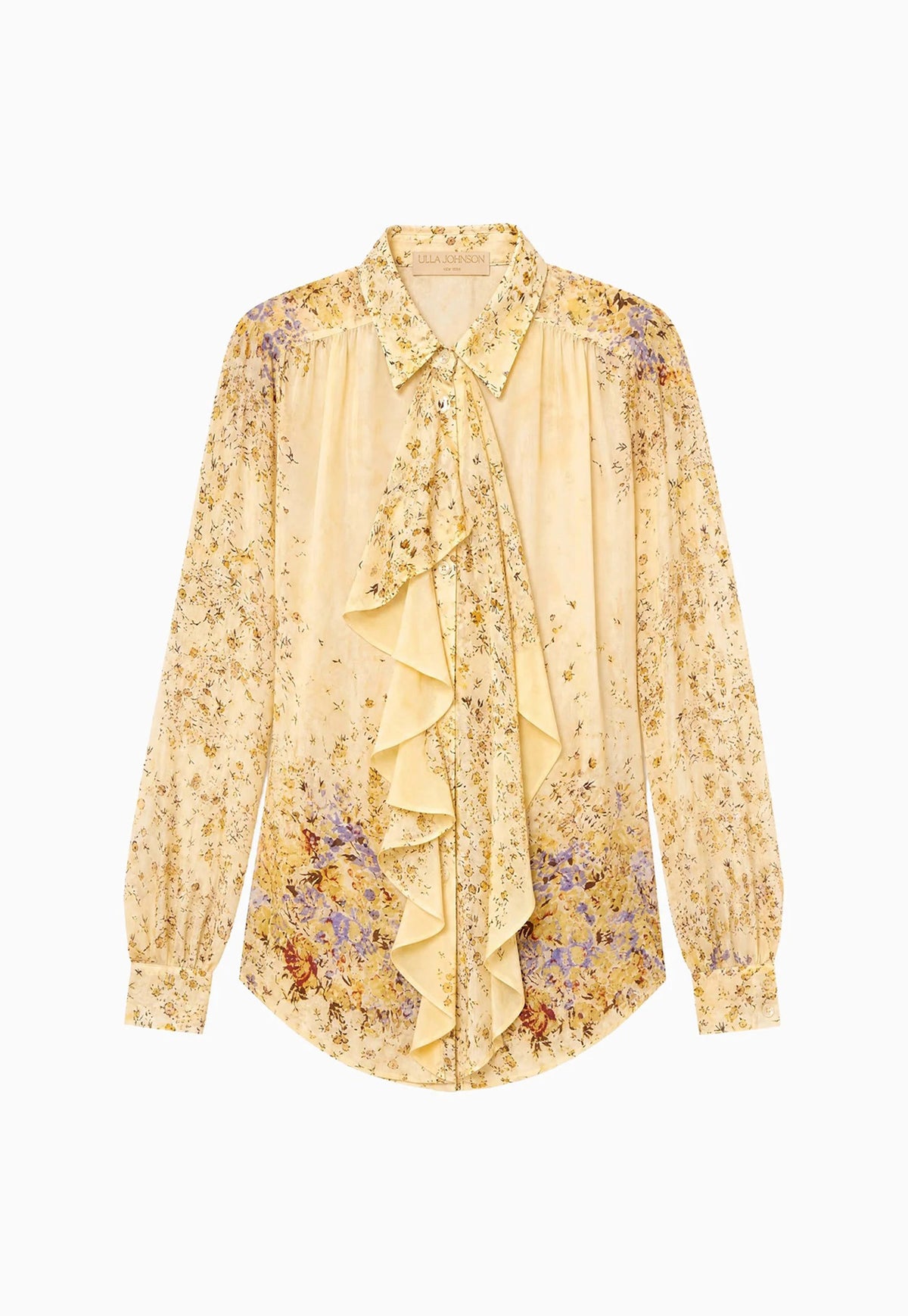 Gesture LS Silk Blouse - Forsythia