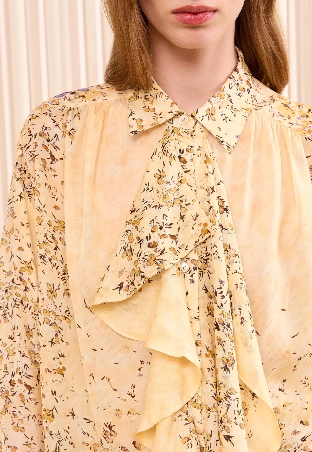 Gesture LS Silk Blouse - Forsythia