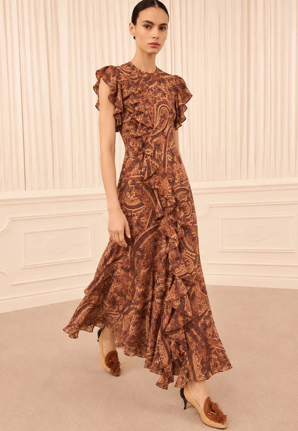 Ameline SL Silk Dress - Rosette