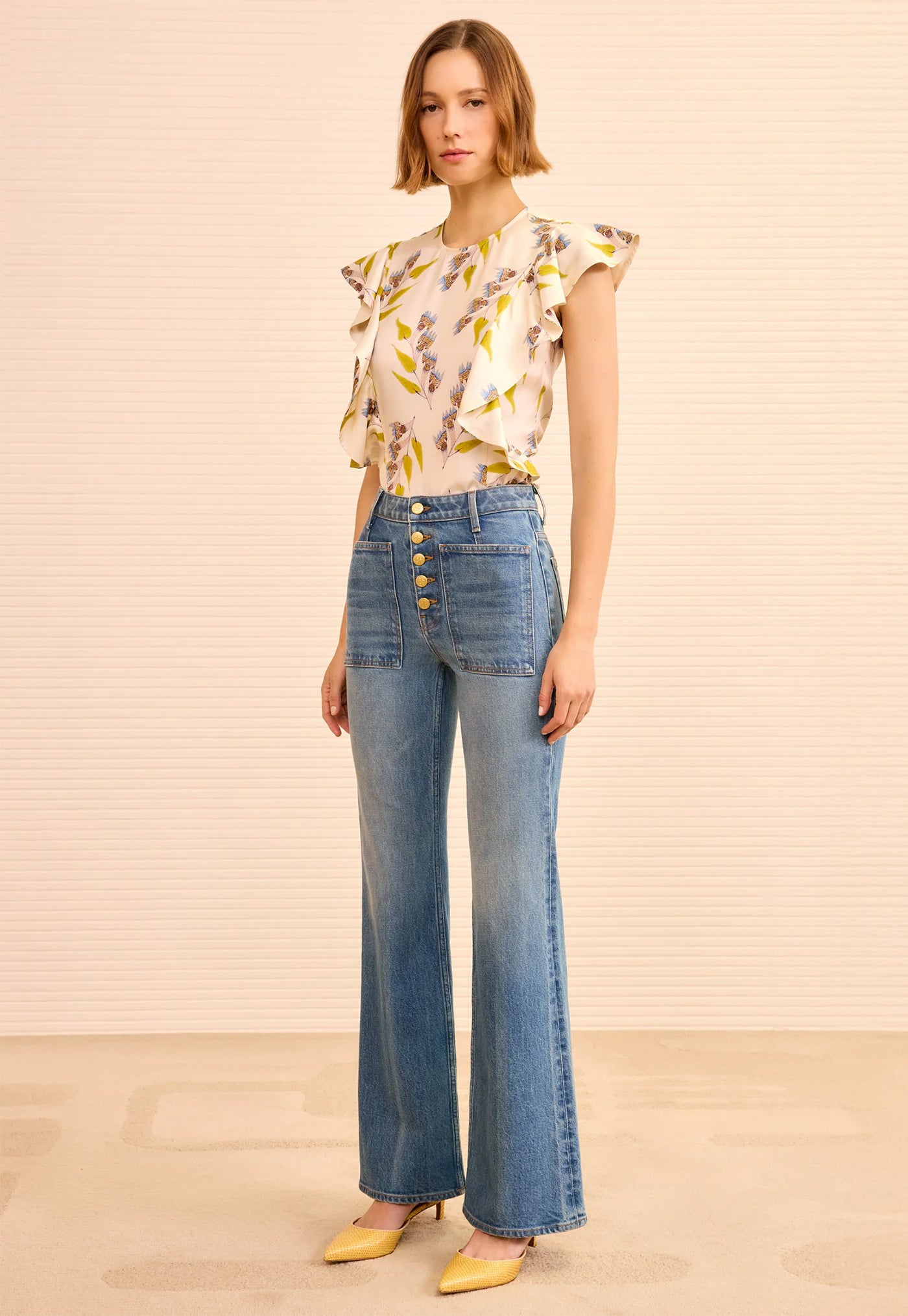 The Stretch Lou Kick Flare Jean - Danube