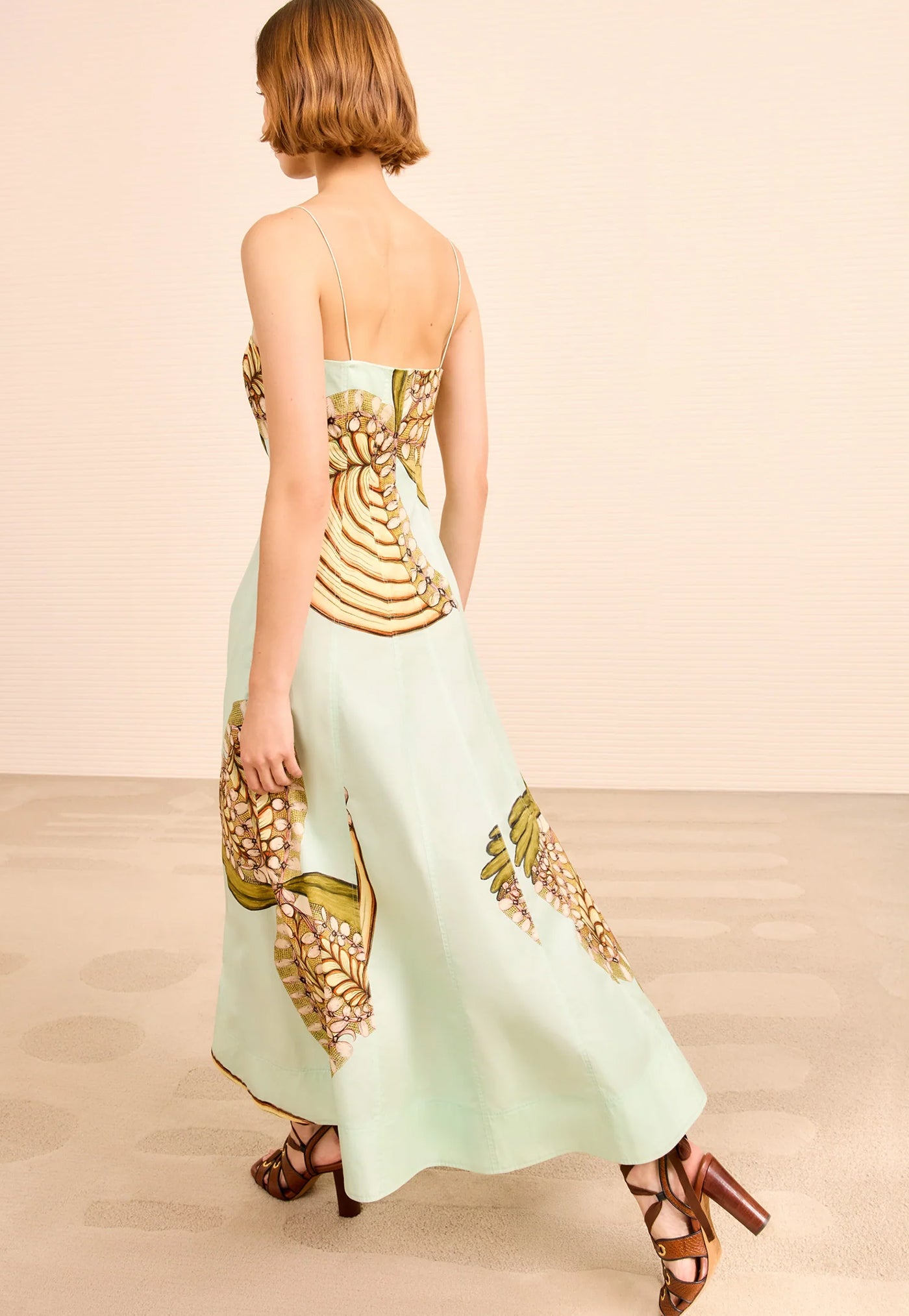 Vesela Cami Midi Dress - Water Blossoms