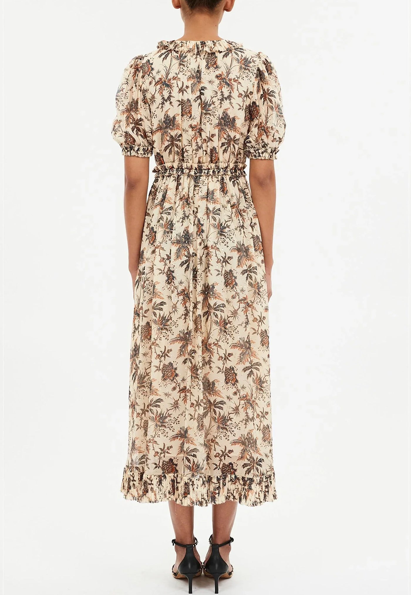 Rosamunde Puff Sleeve Dress - Cameo