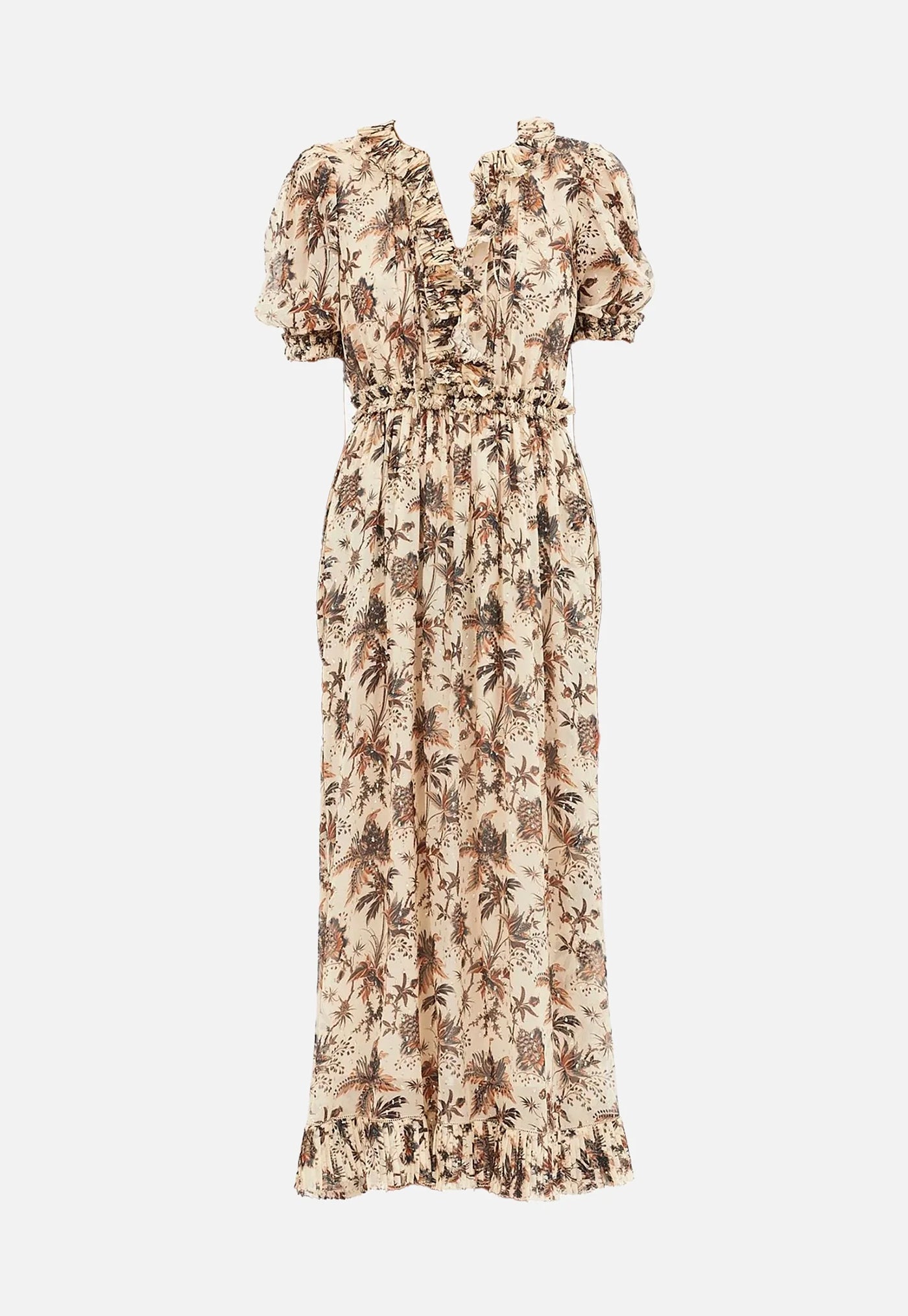 Rosamunde Puff Sleeve Dress - Cameo