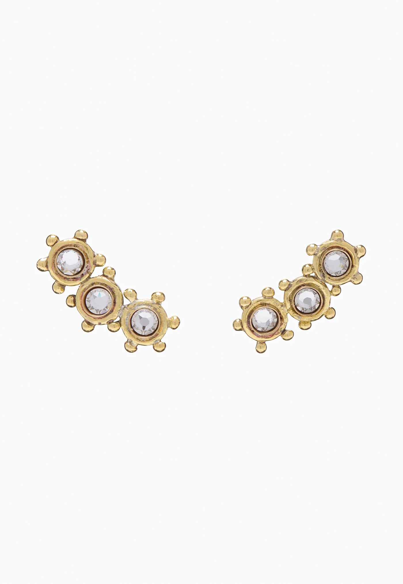 Kavi Crystal Mix Stud Climber Earring