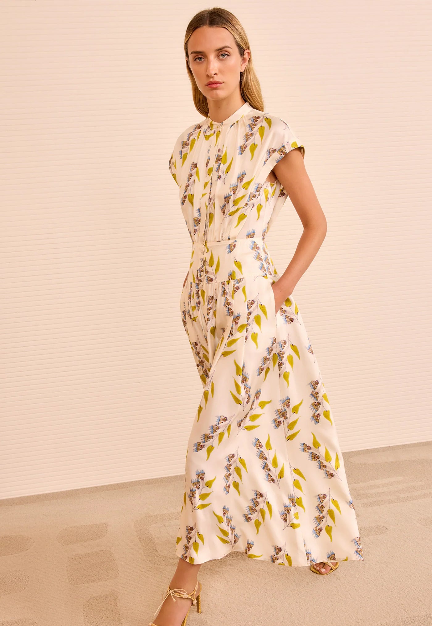 Lausanne Button Up Dress - Infinite Flower