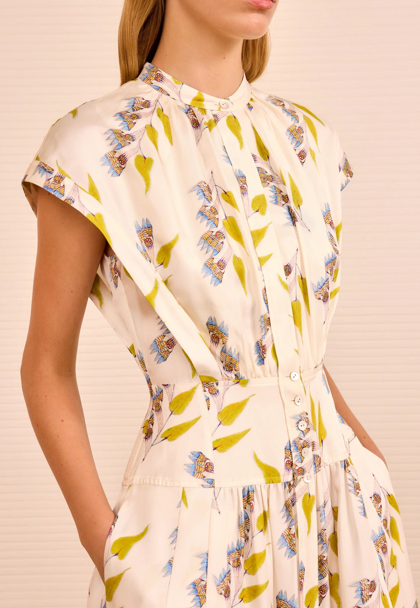 Lausanne Button Up Dress - Infinite Flower
