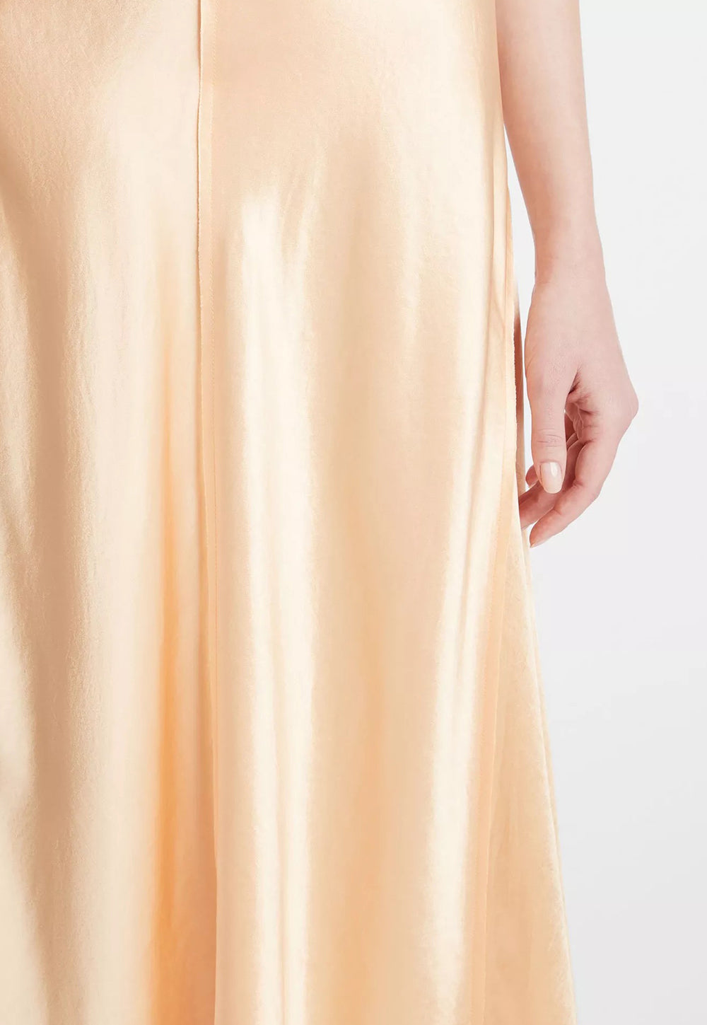 Raw Edge Panelled Slip Skirt - Cantaloupe sold by Angel Divine