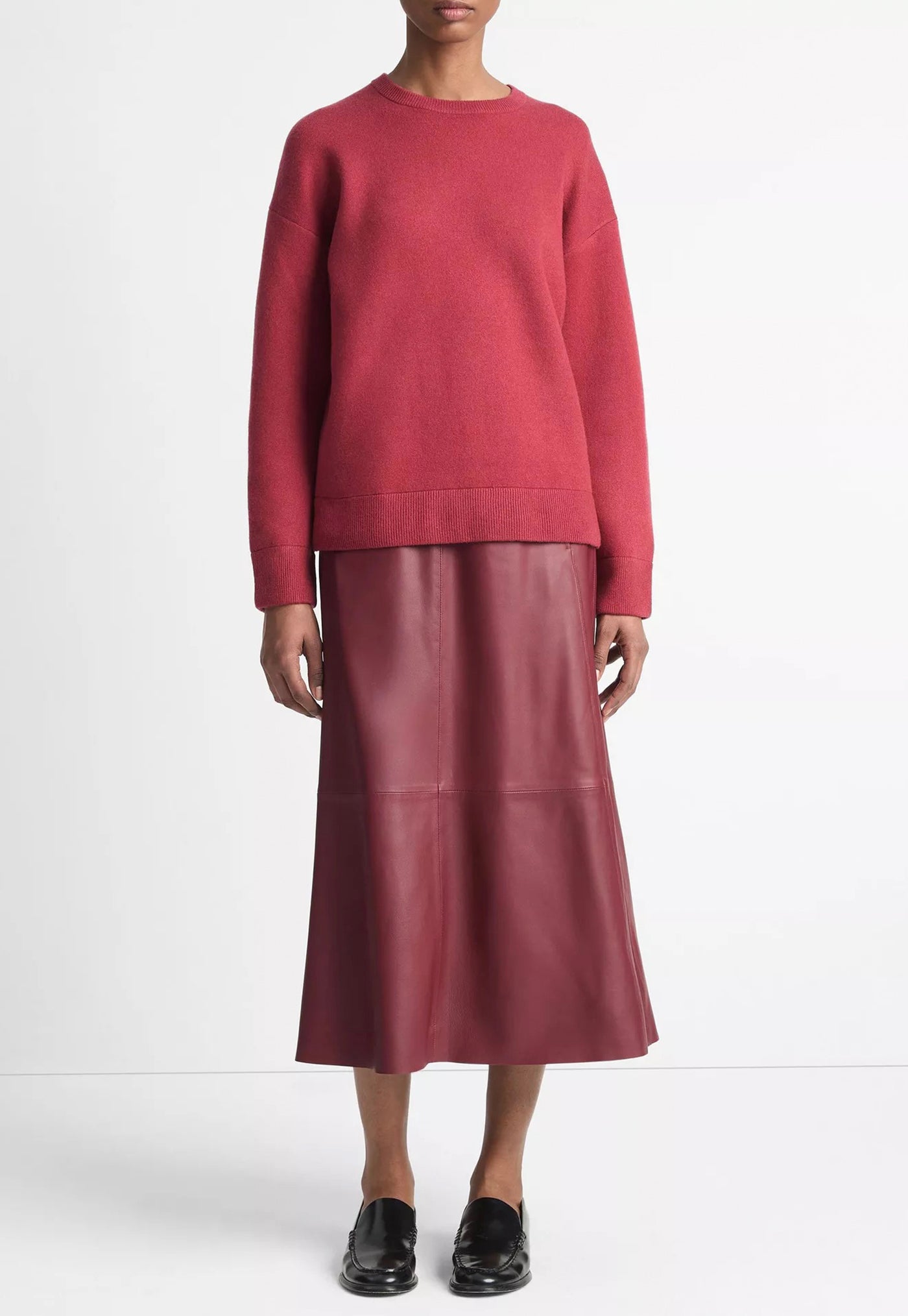 Structured Crew Neck Pull Over - Raspberry sold by Angel Divine
