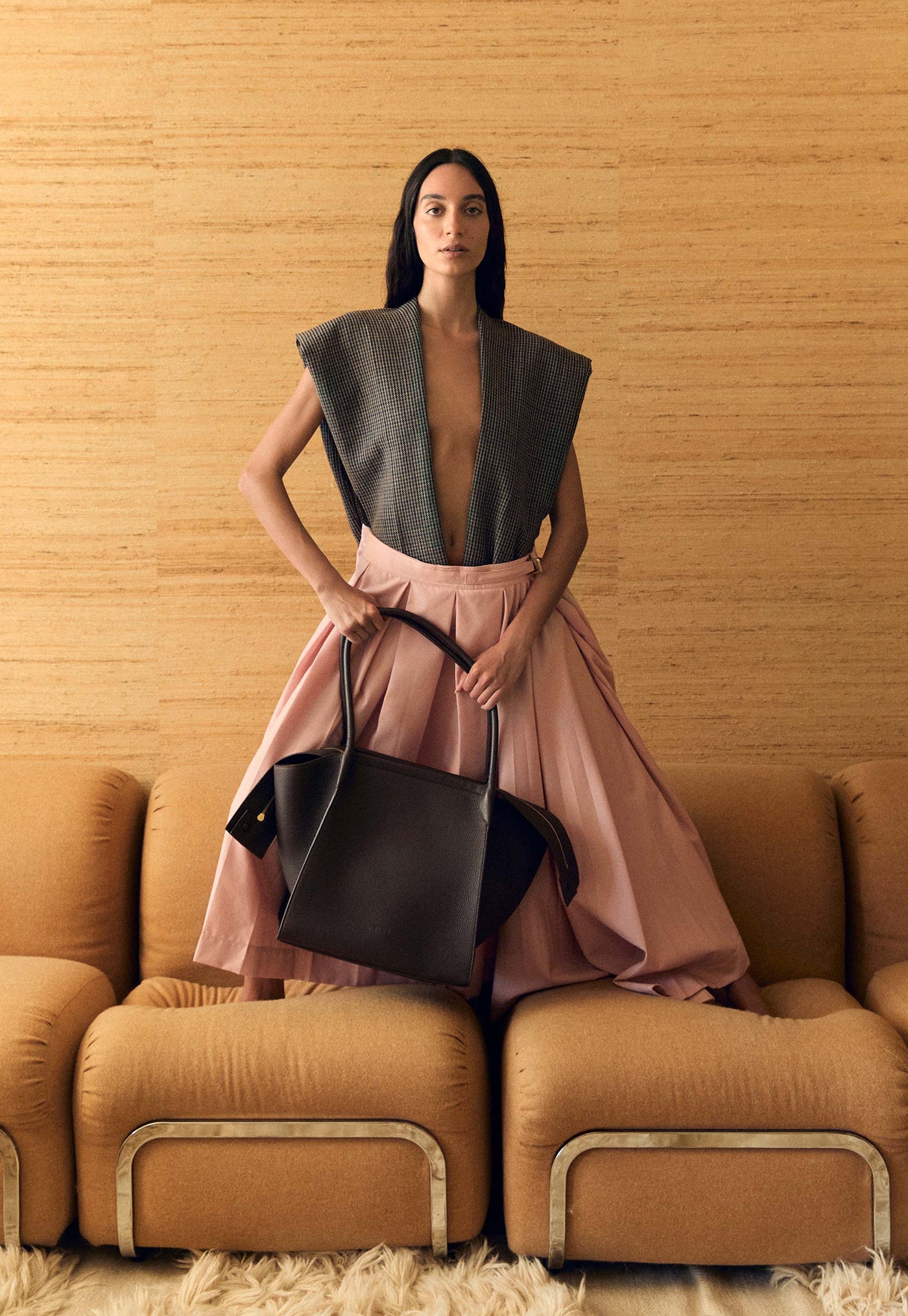 Claudia Tote - Molasses Deer Nappa