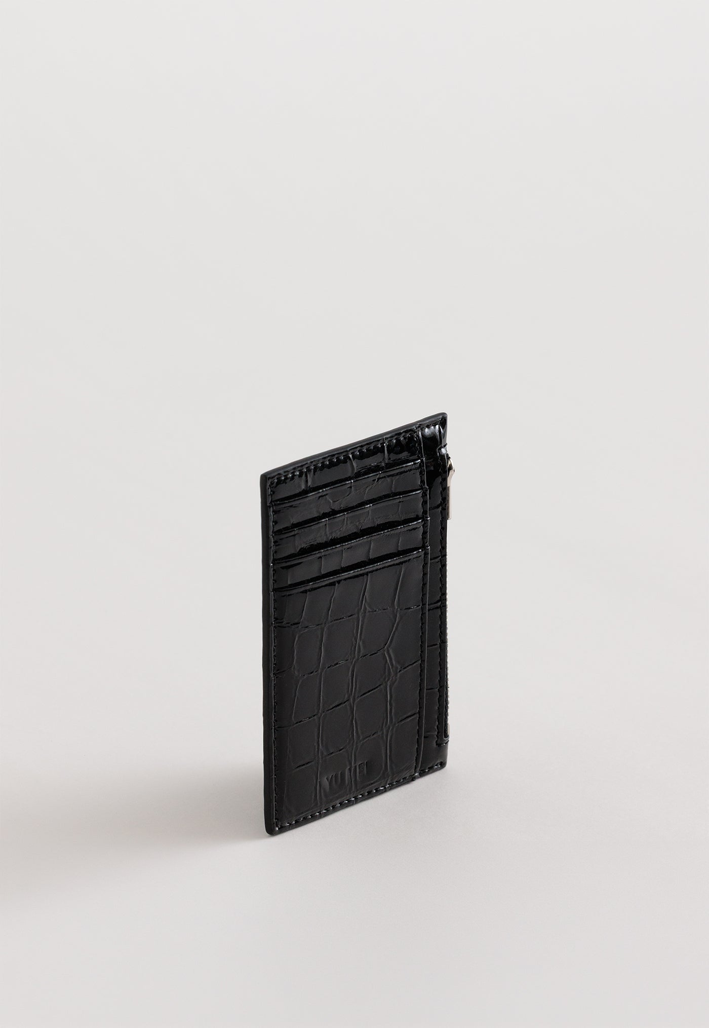 Frank Cardholder - Black Croc