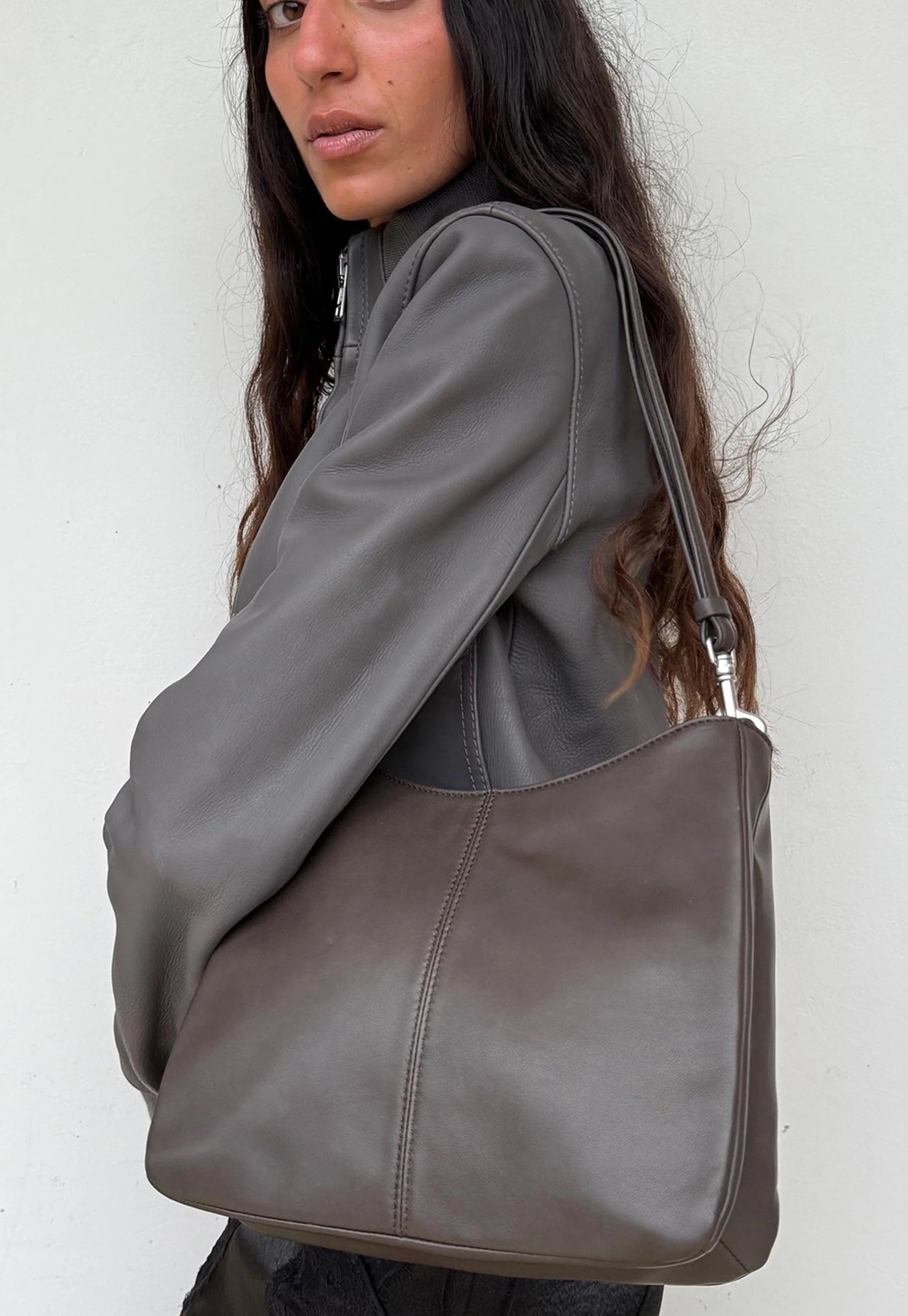 Joan Bag - Black Olive Lambskin