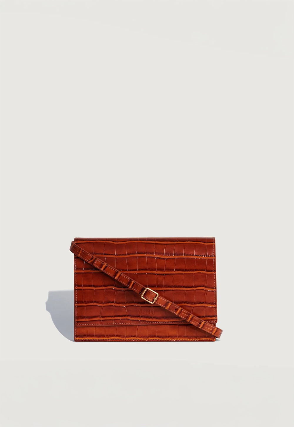 Suki Clutch - Apricot Croc