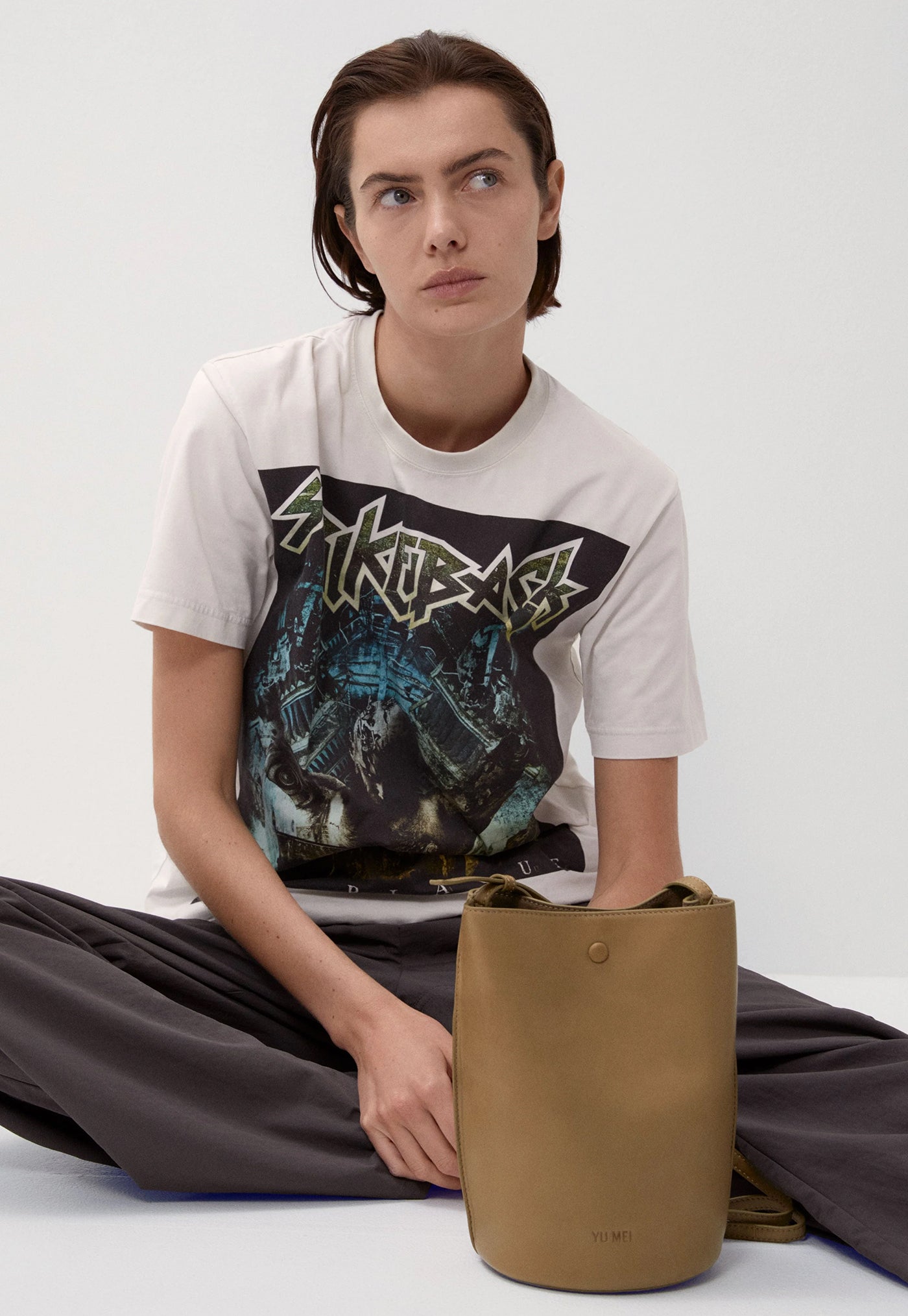 Phoebe Bucket - Jade Lambskin