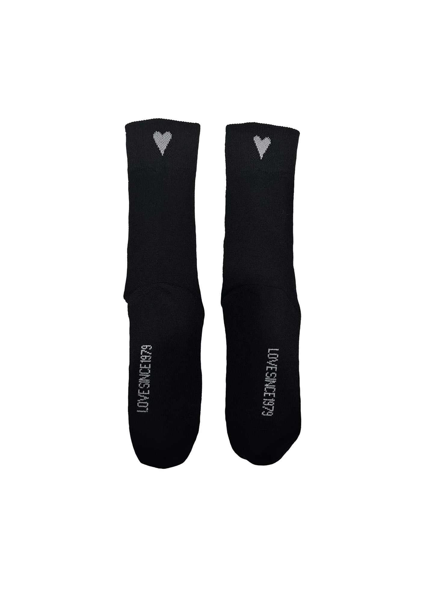 Merino Heart Sox - Black/Bone