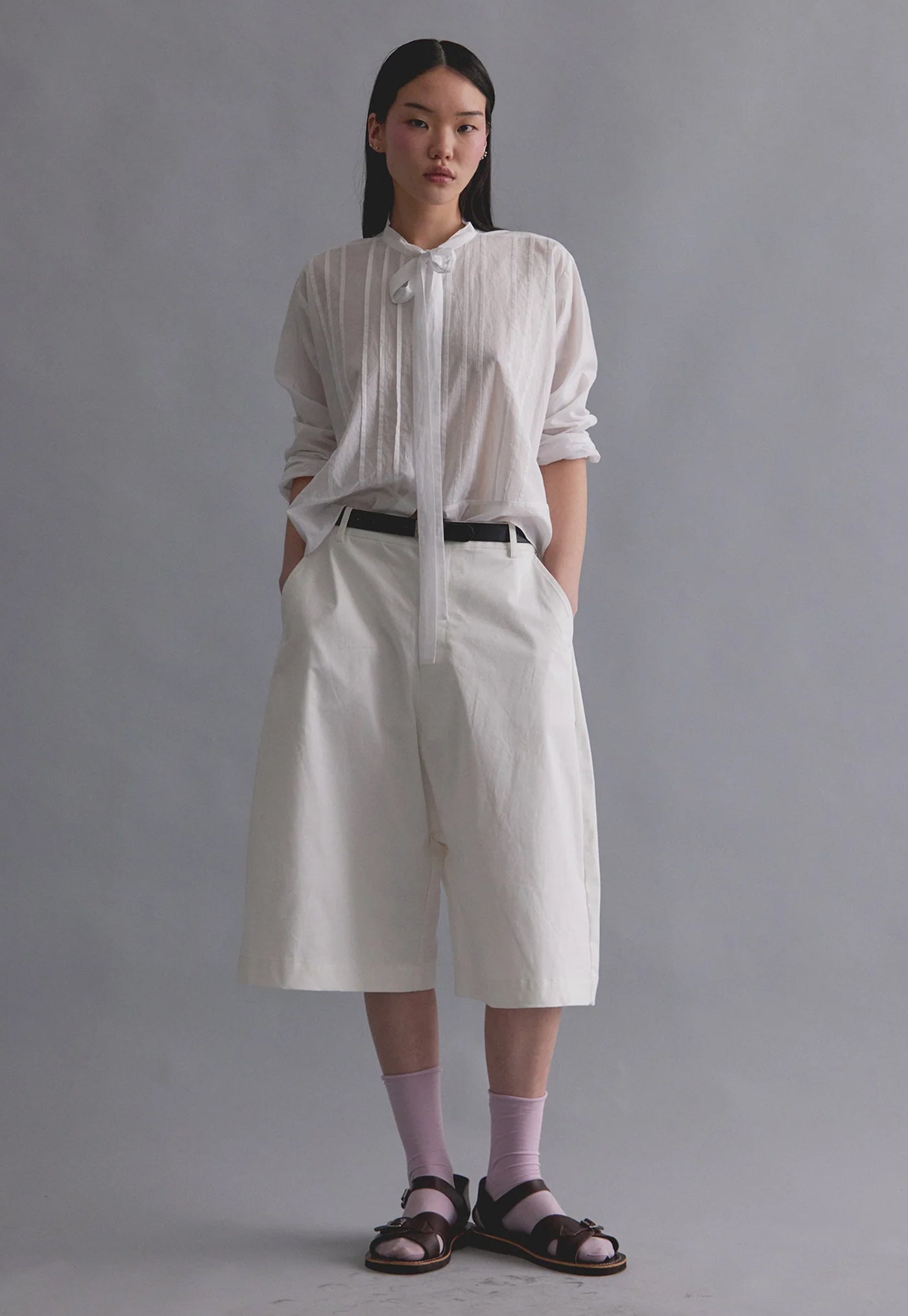 Memoir Top - Lawn White