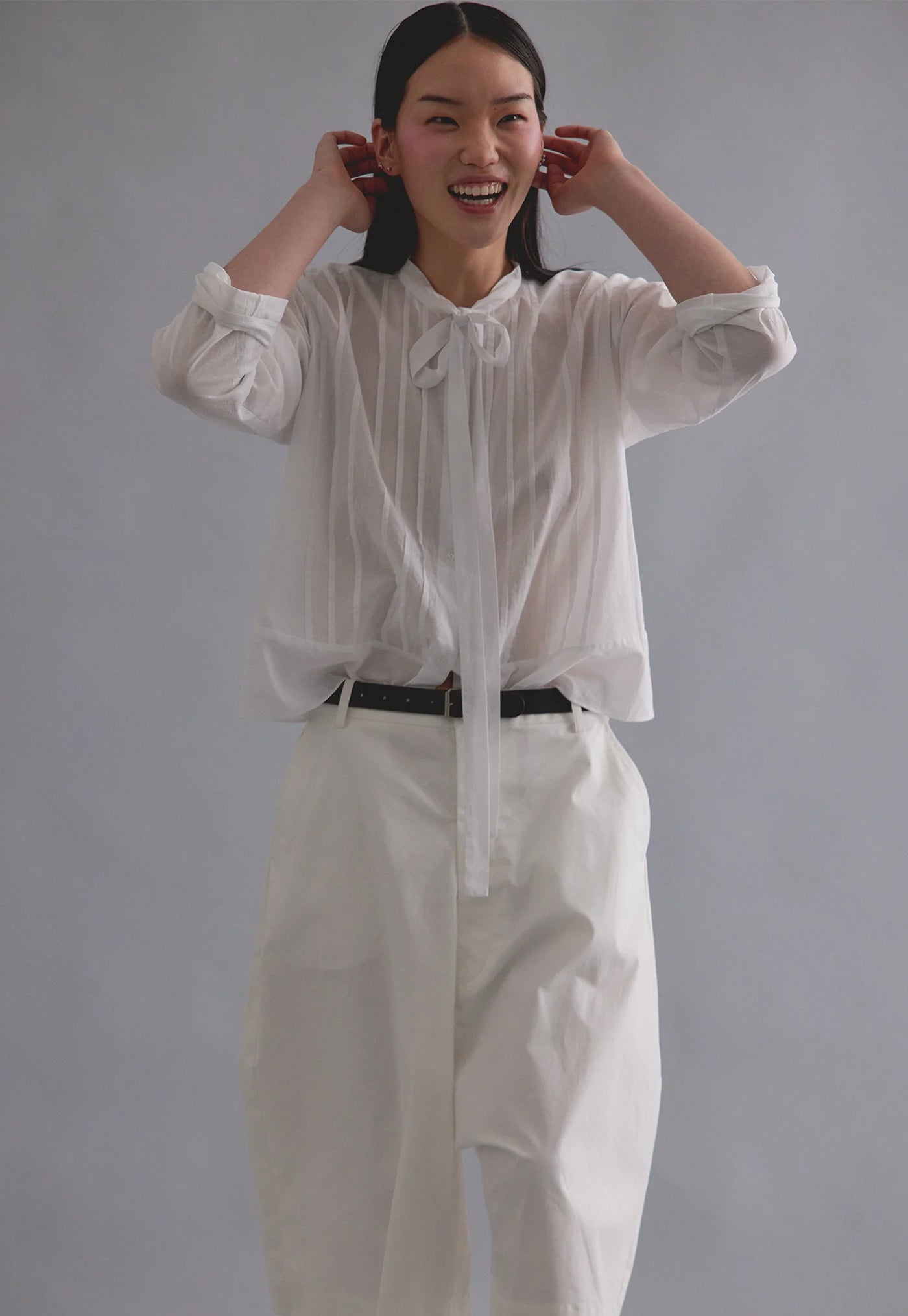 Memoir Top - Lawn White