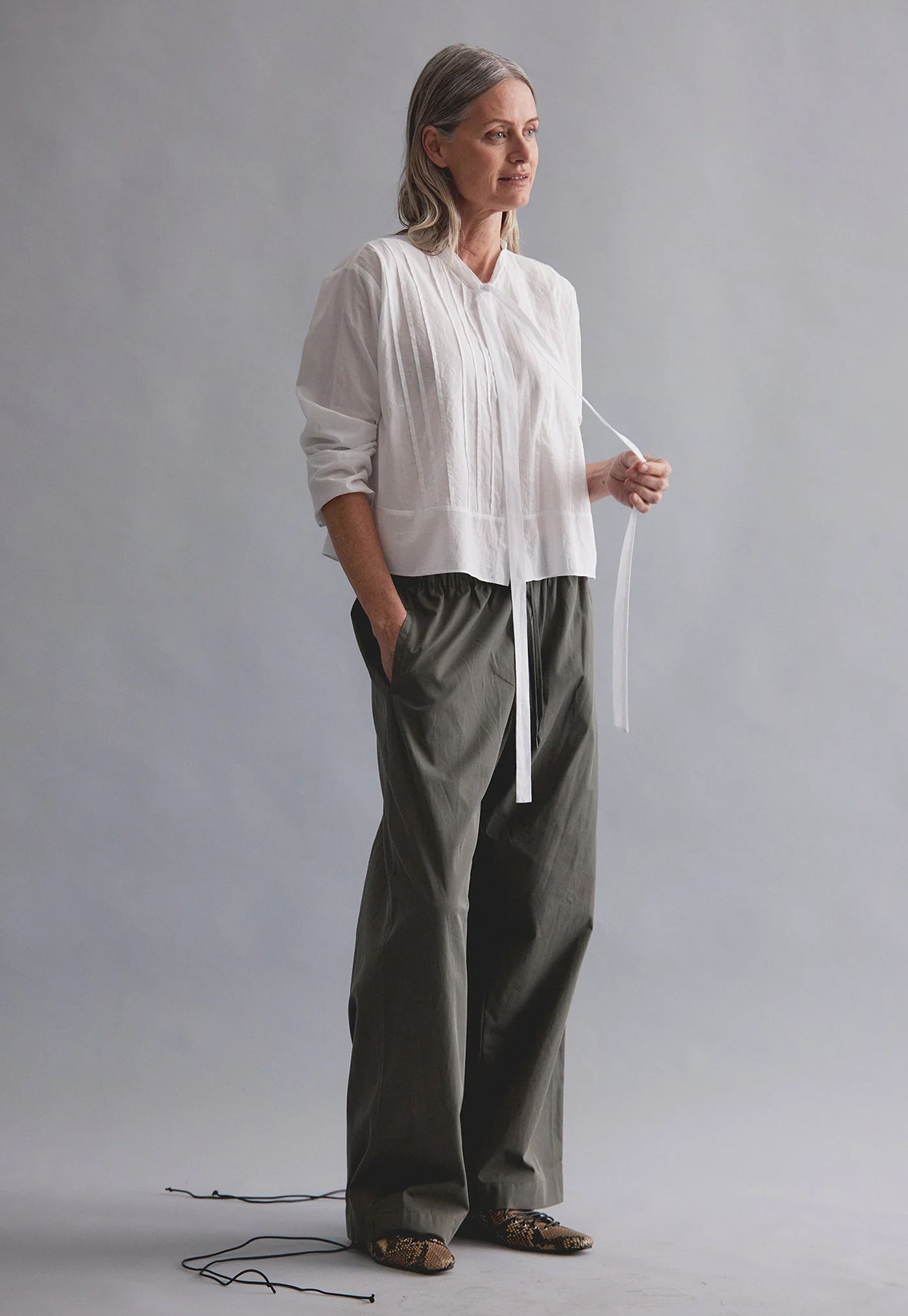 Memoir Top - Lawn White