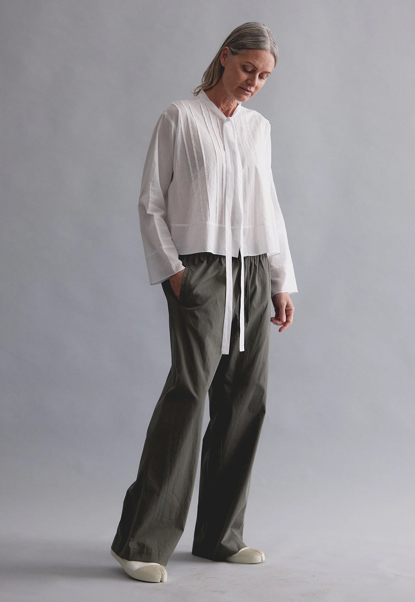 Memoir Top - Lawn White