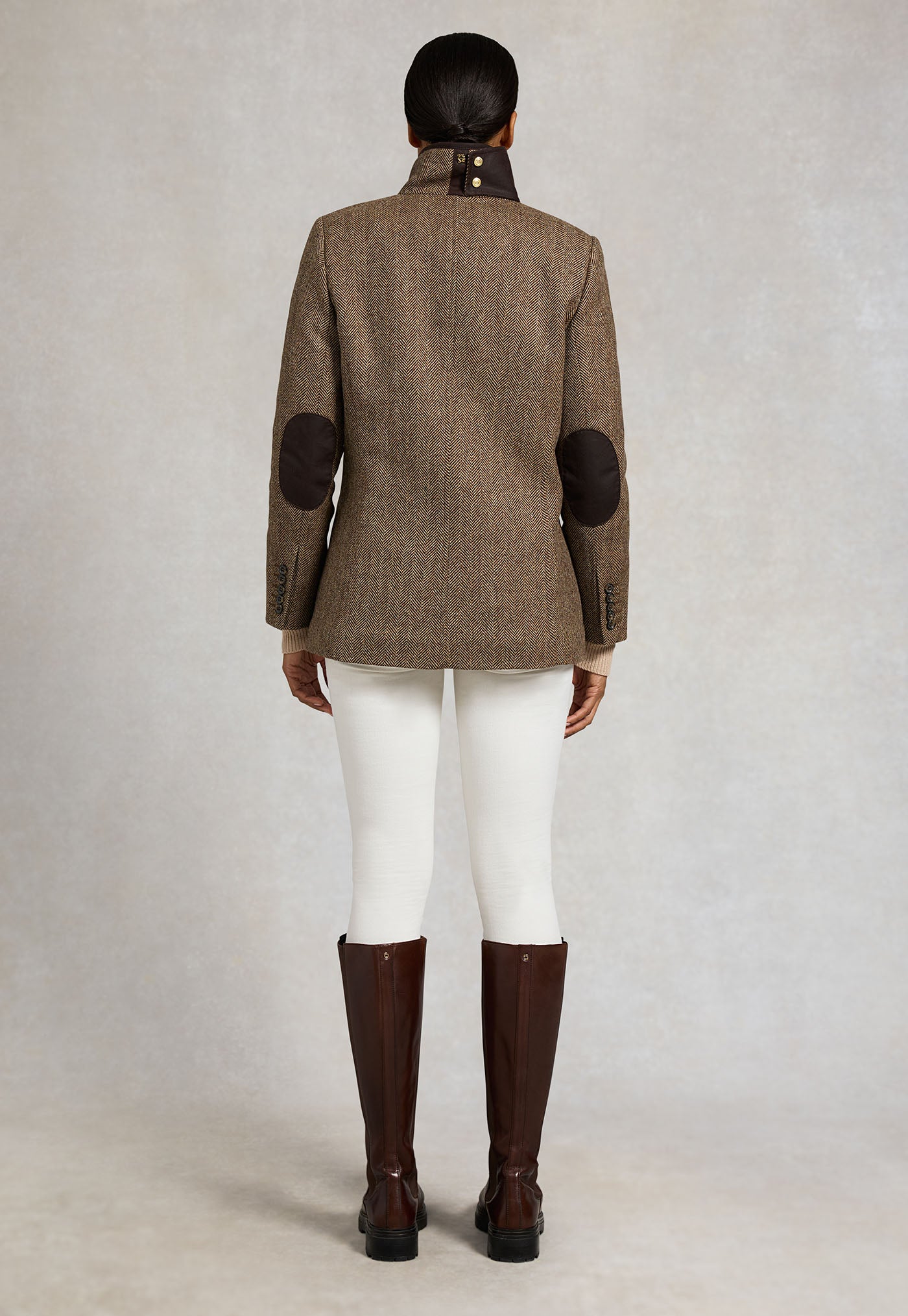 Country Classic Jacket - Large Scale Brown Herringbone