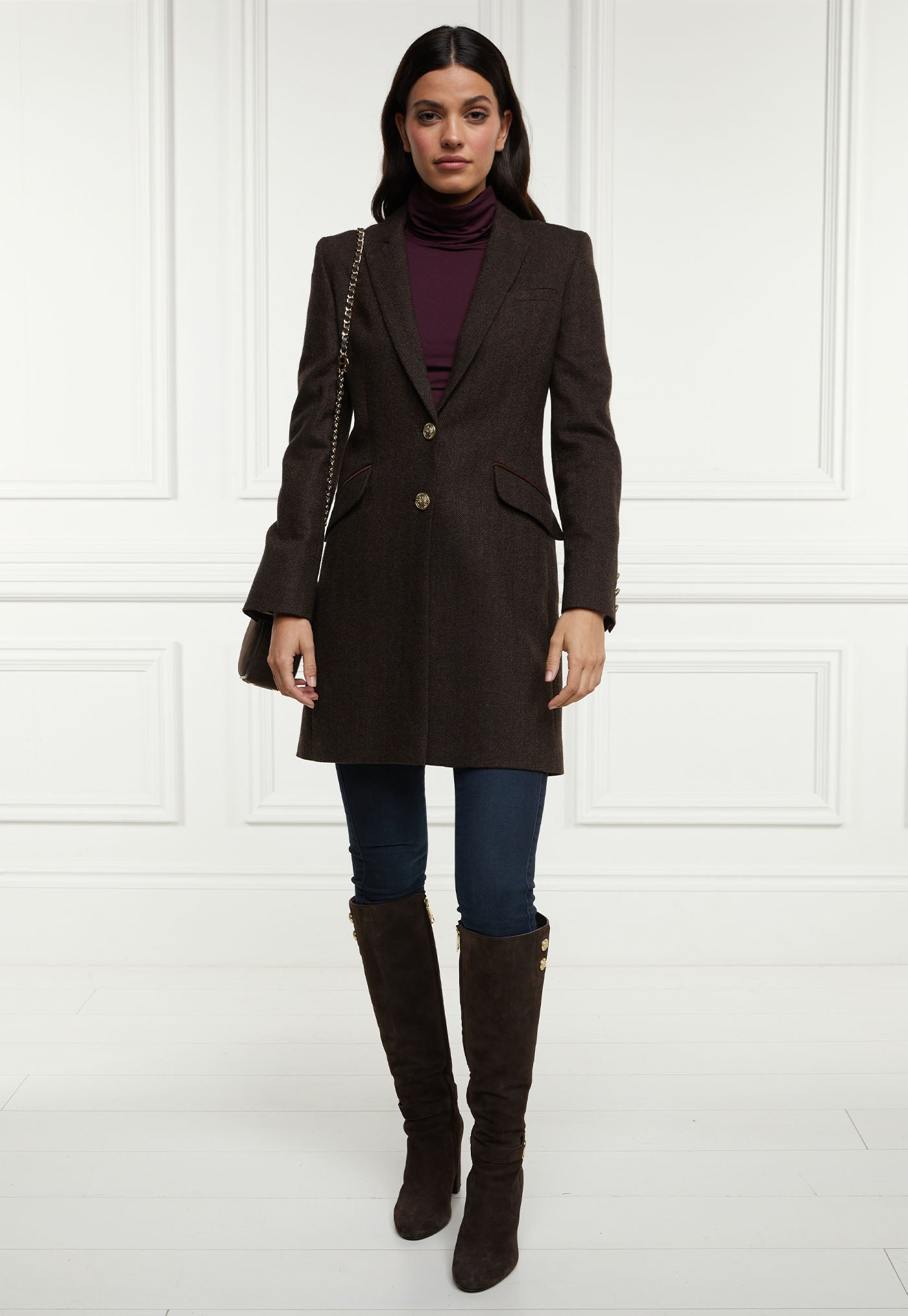 Highgrove Coat - Chocolate Herringbone