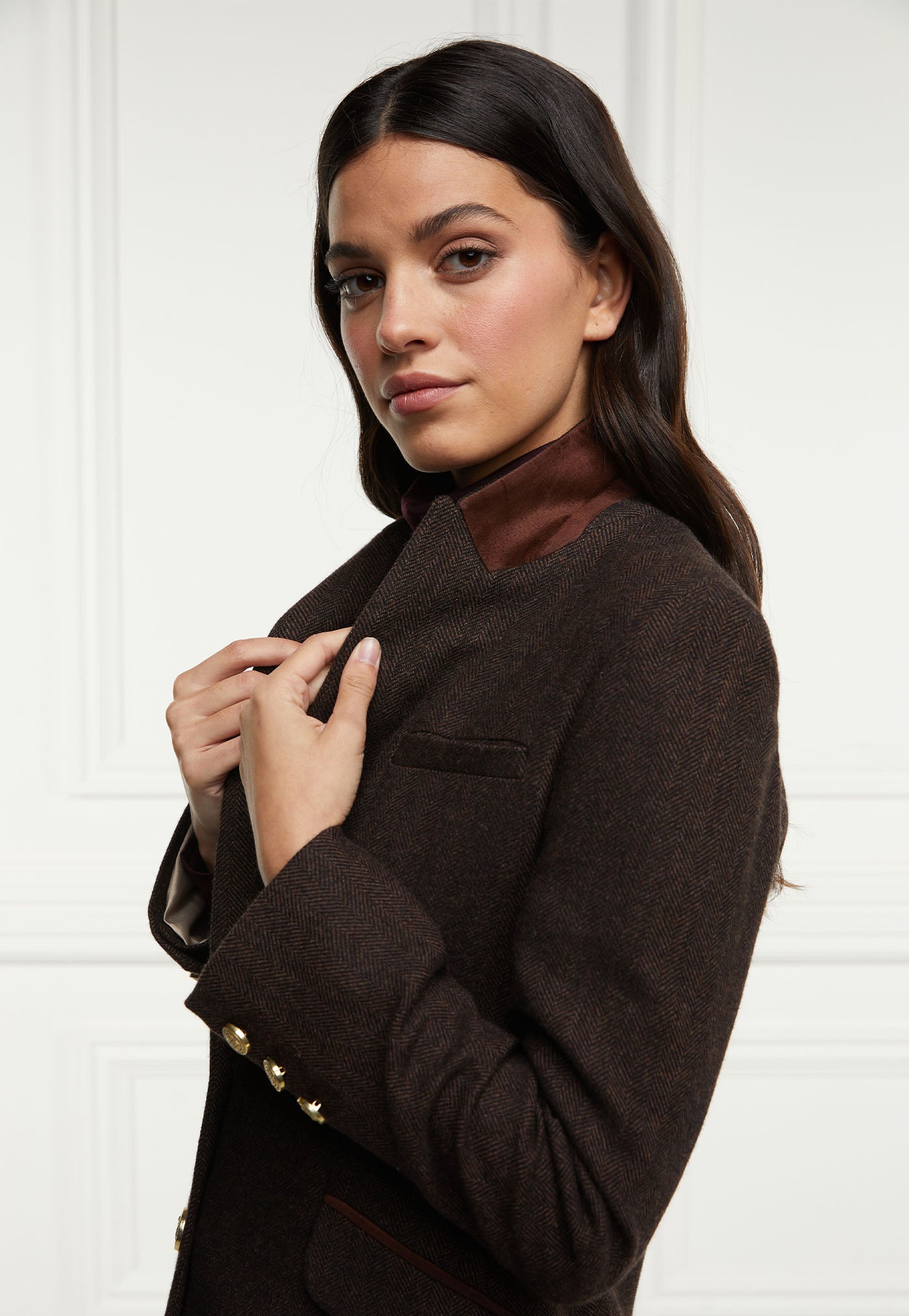 Highgrove Coat - Chocolate Herringbone