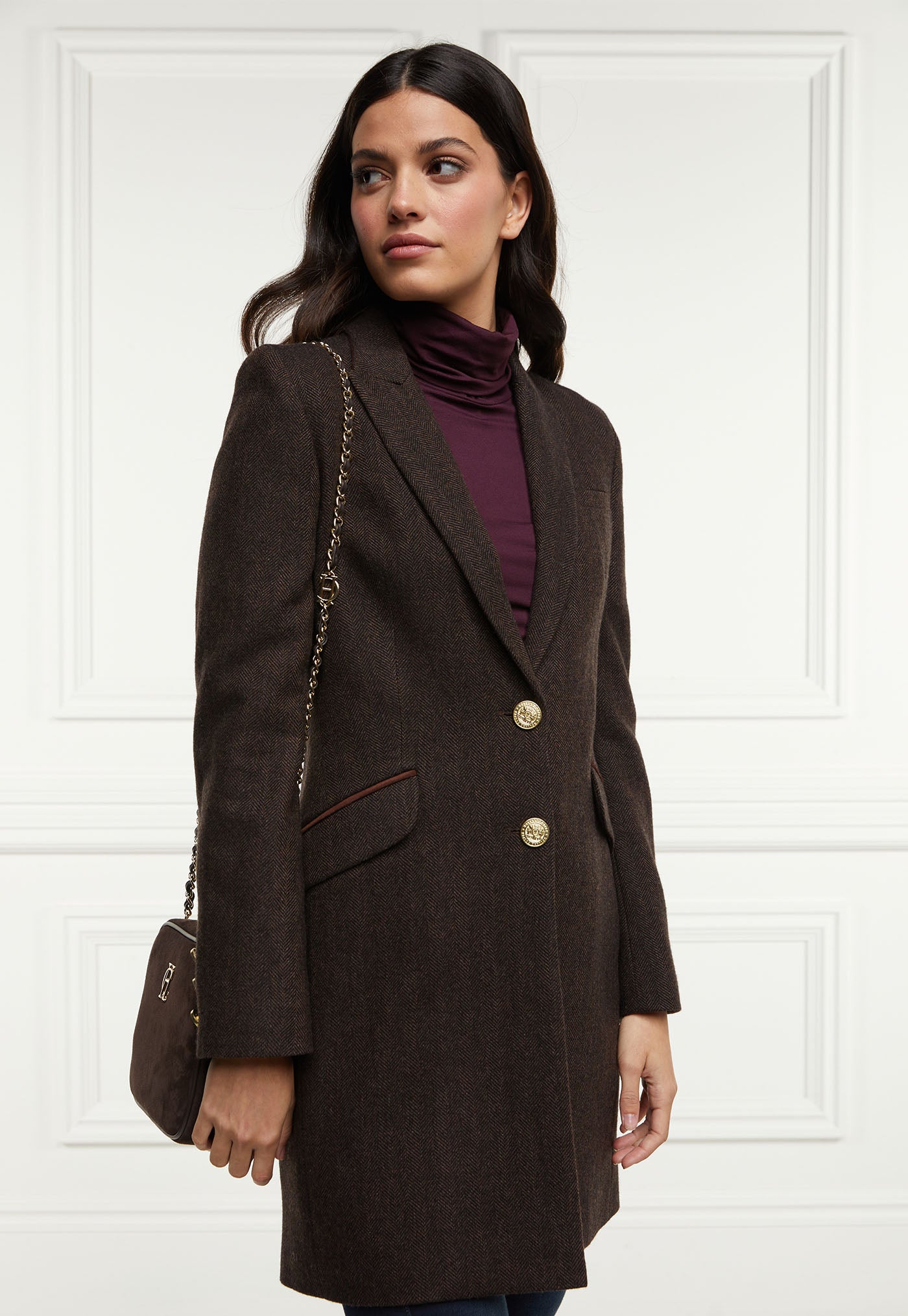Highgrove Coat - Chocolate Herringbone