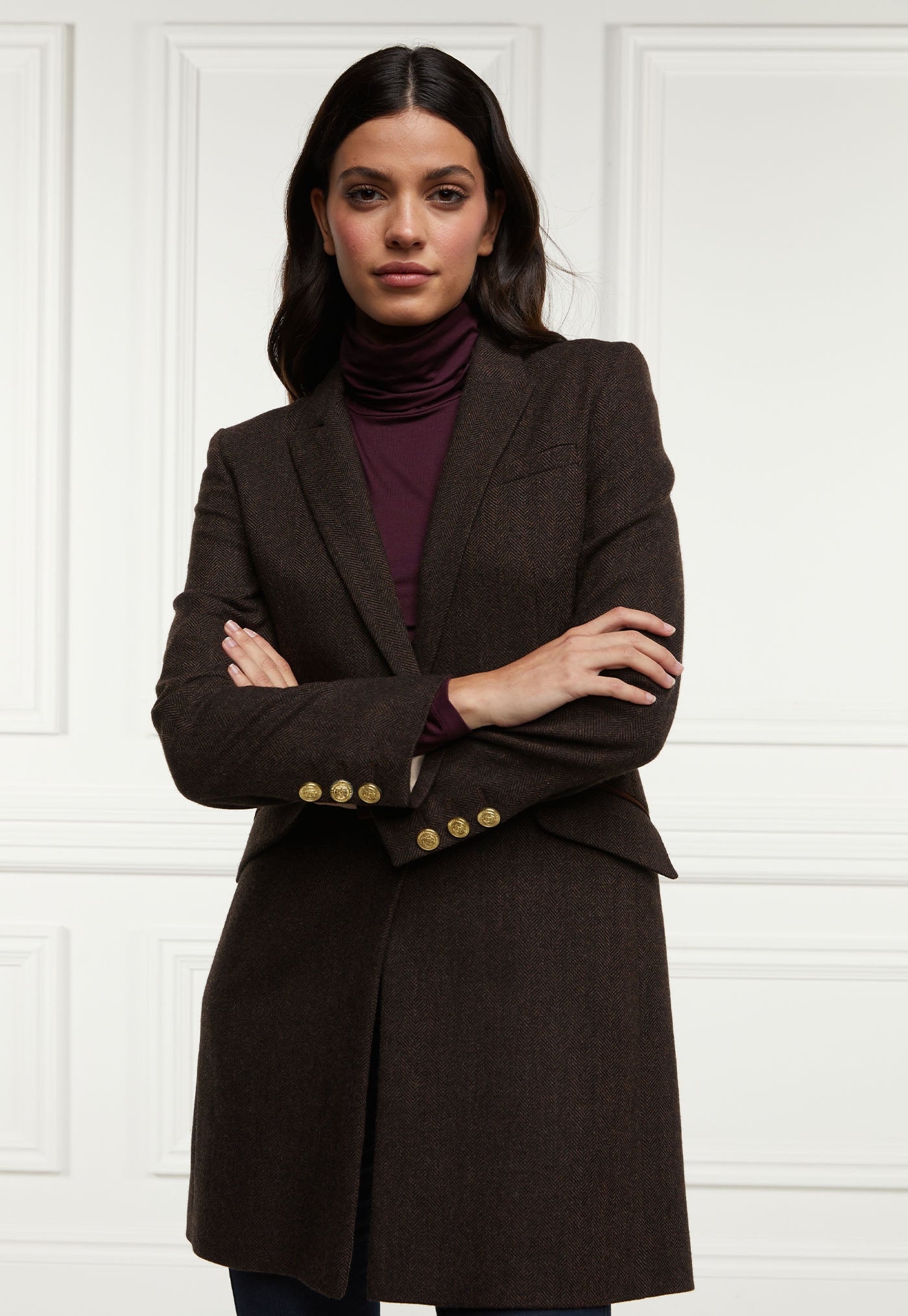 Highgrove Coat - Chocolate Herringbone