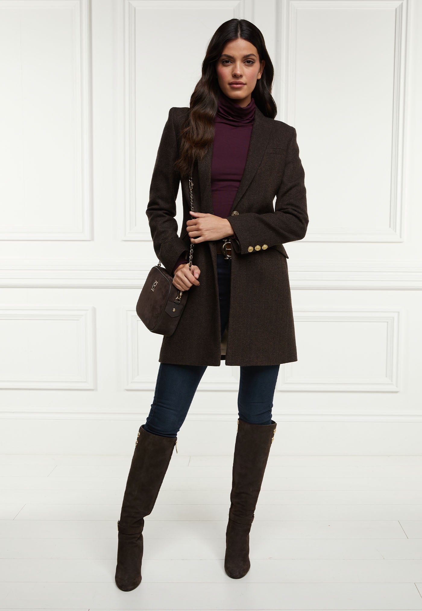Highgrove Coat - Chocolate Herringbone