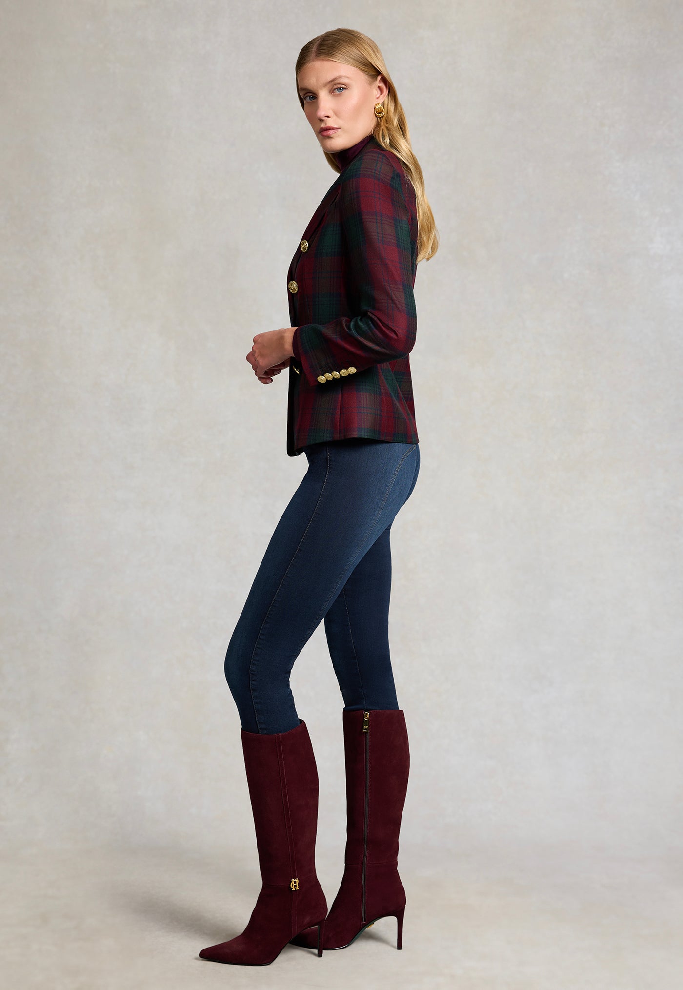 Knightsbridge Blazer - Mulberry Tartan