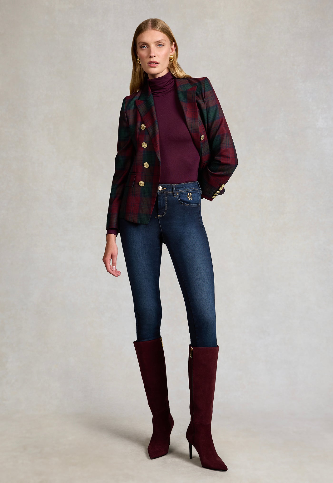 Knightsbridge Blazer - Mulberry Tartan