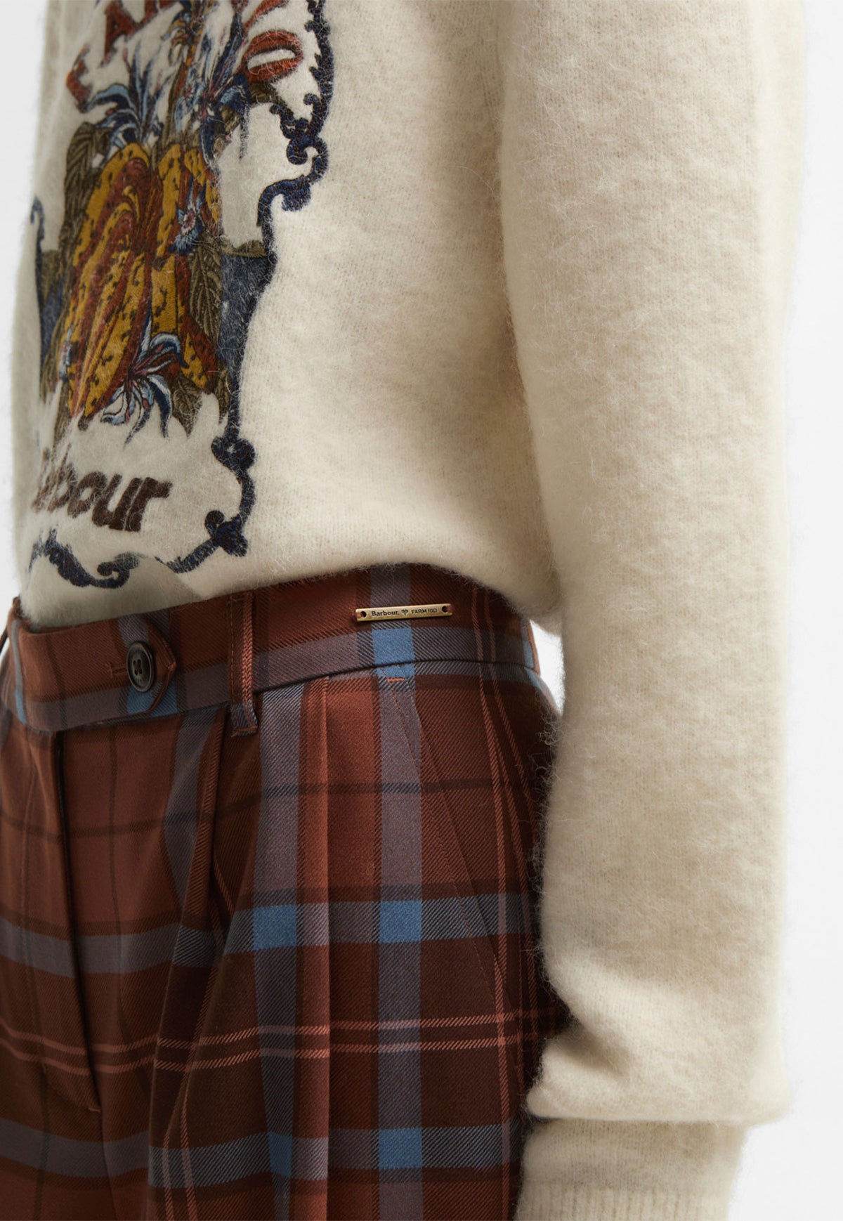 Barbour x Farm Rio Allamanda Trouser - Tropical Tea