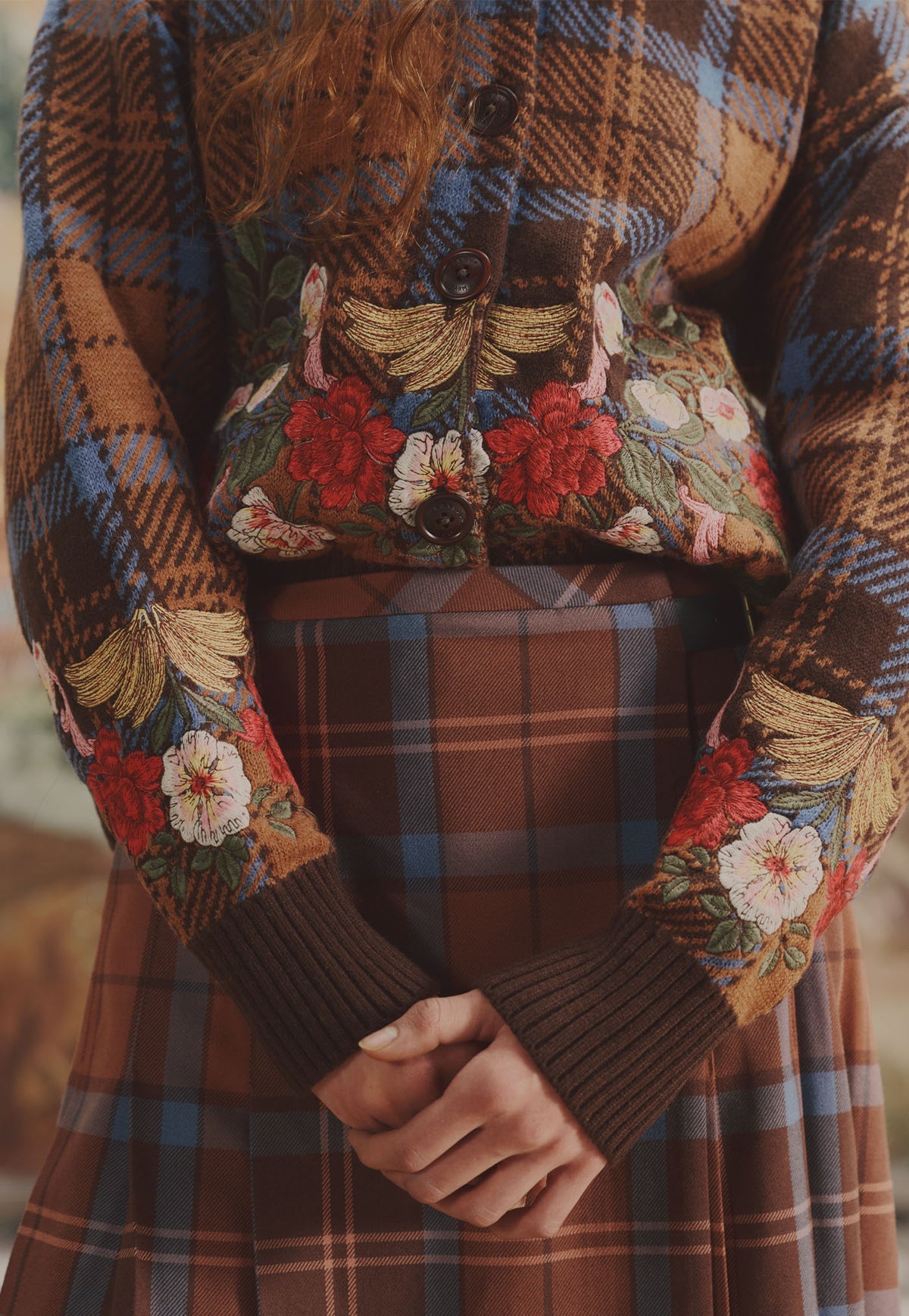 Barbour x Farm Rio Angelonia Knitted Cardigan - Tropical Tea