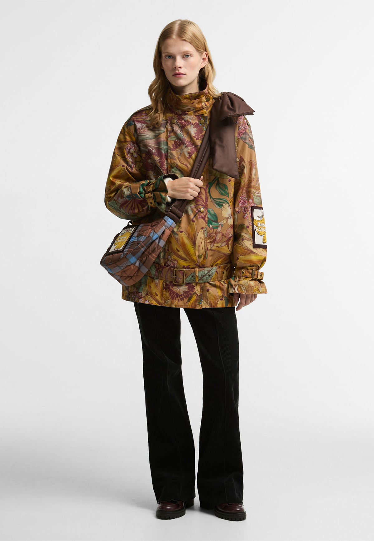 Barbour x Farm Rio Attalea Wax - Banana Groove Print