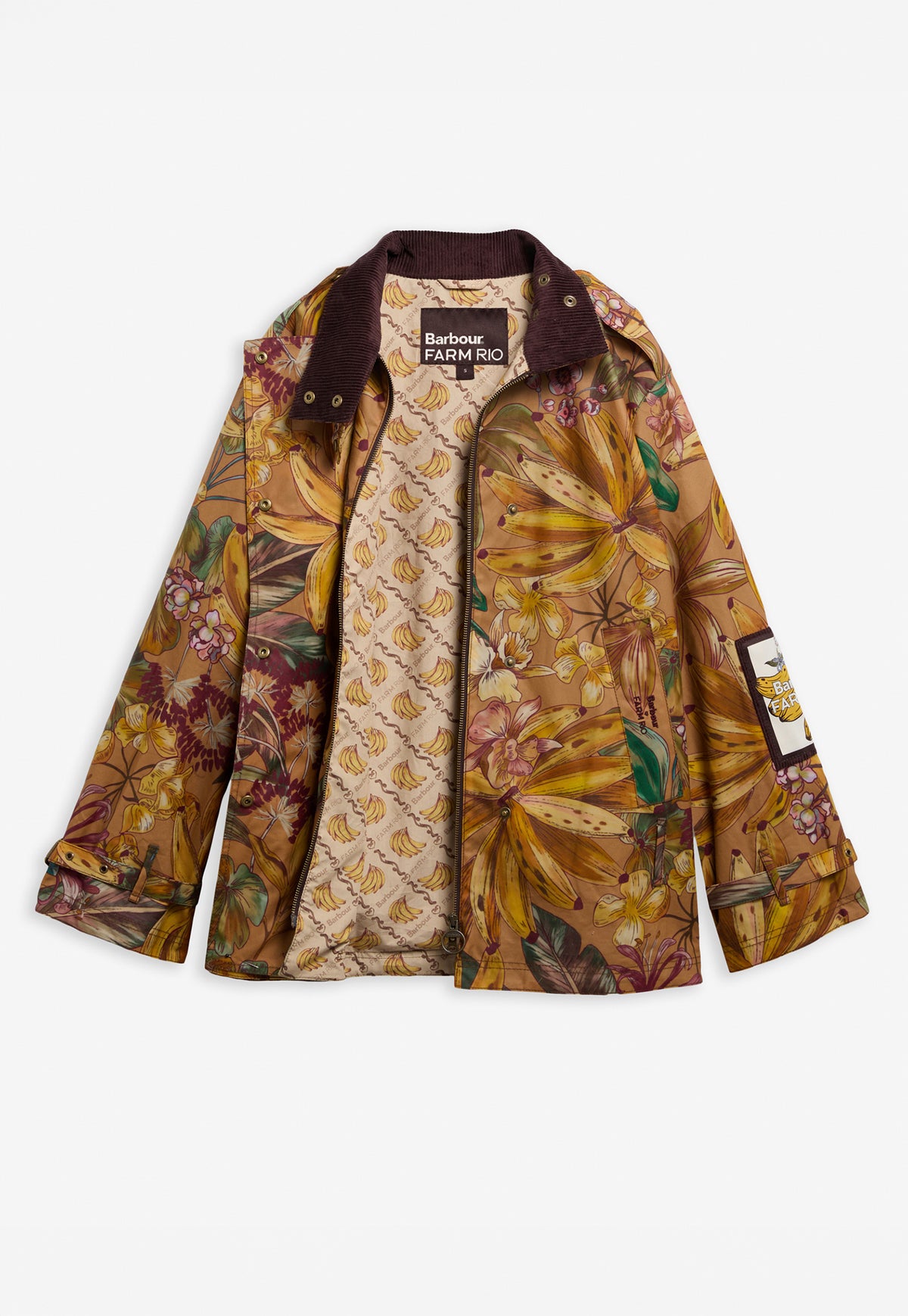 Barbour x Farm Rio Attalea Wax - Banana Groove Print