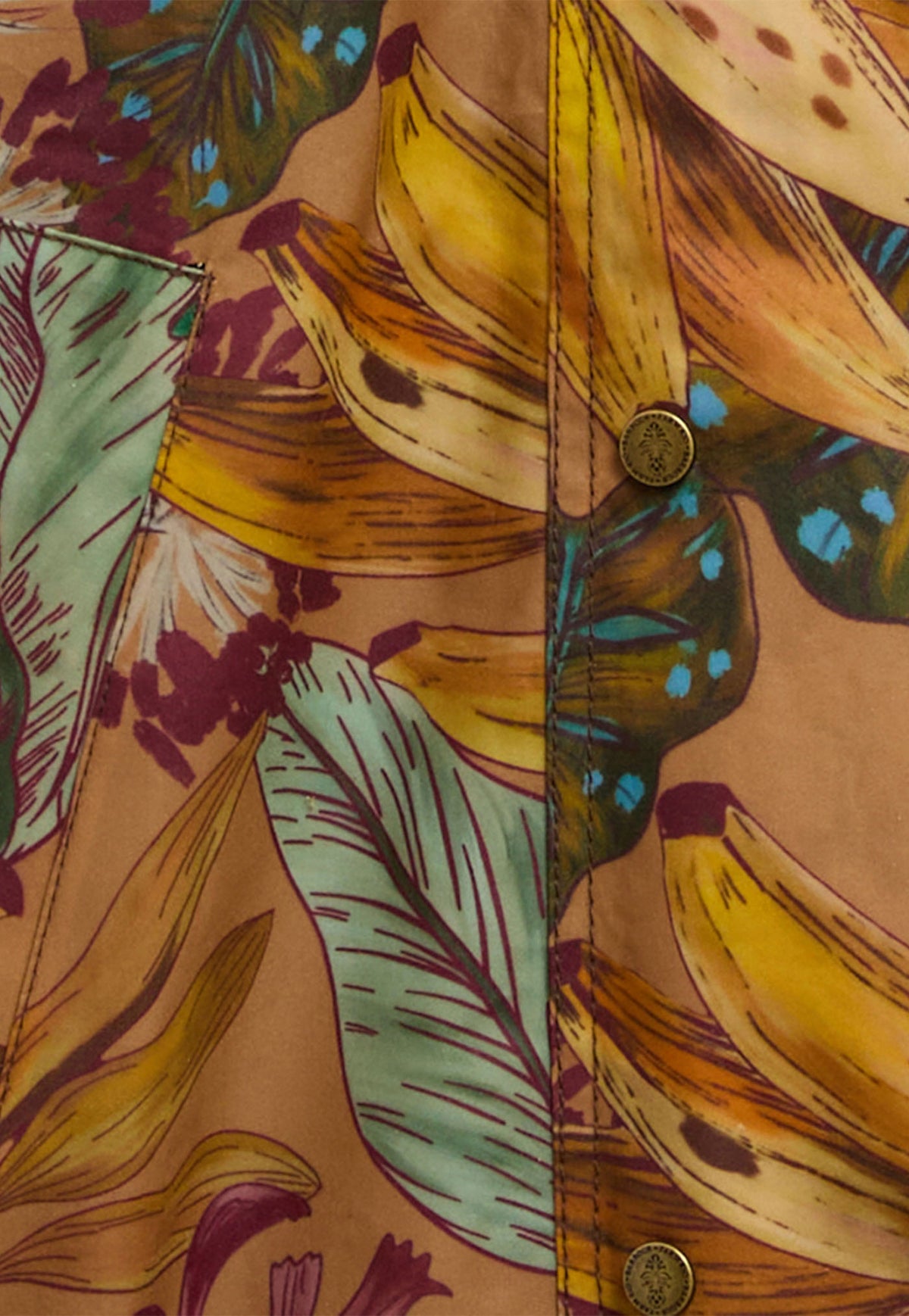 Barbour x Farm Rio Attalea Wax - Banana Groove Print